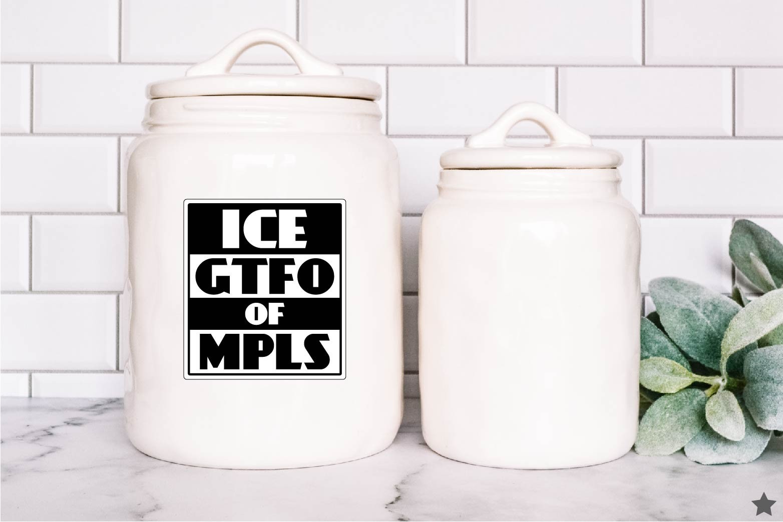 Ice GTFO of MPLS Decal Sticker Anti Ice Get Out of Minneapolis Protest Trump