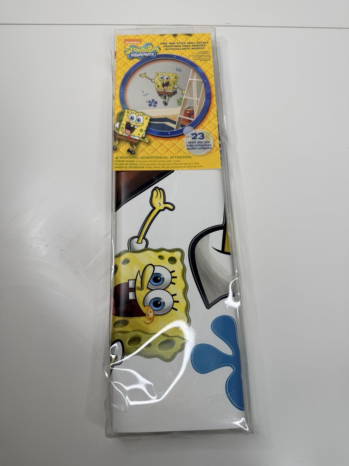 Spongebob Squarepants Peel And Stick Giant Wall Decal stickers Yellow new
