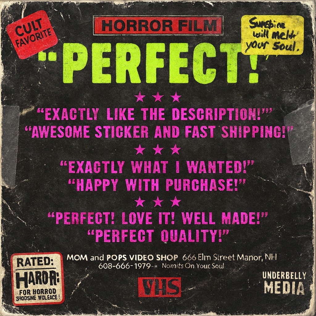 Horror Movie VHS Vinyl Sticker Pack