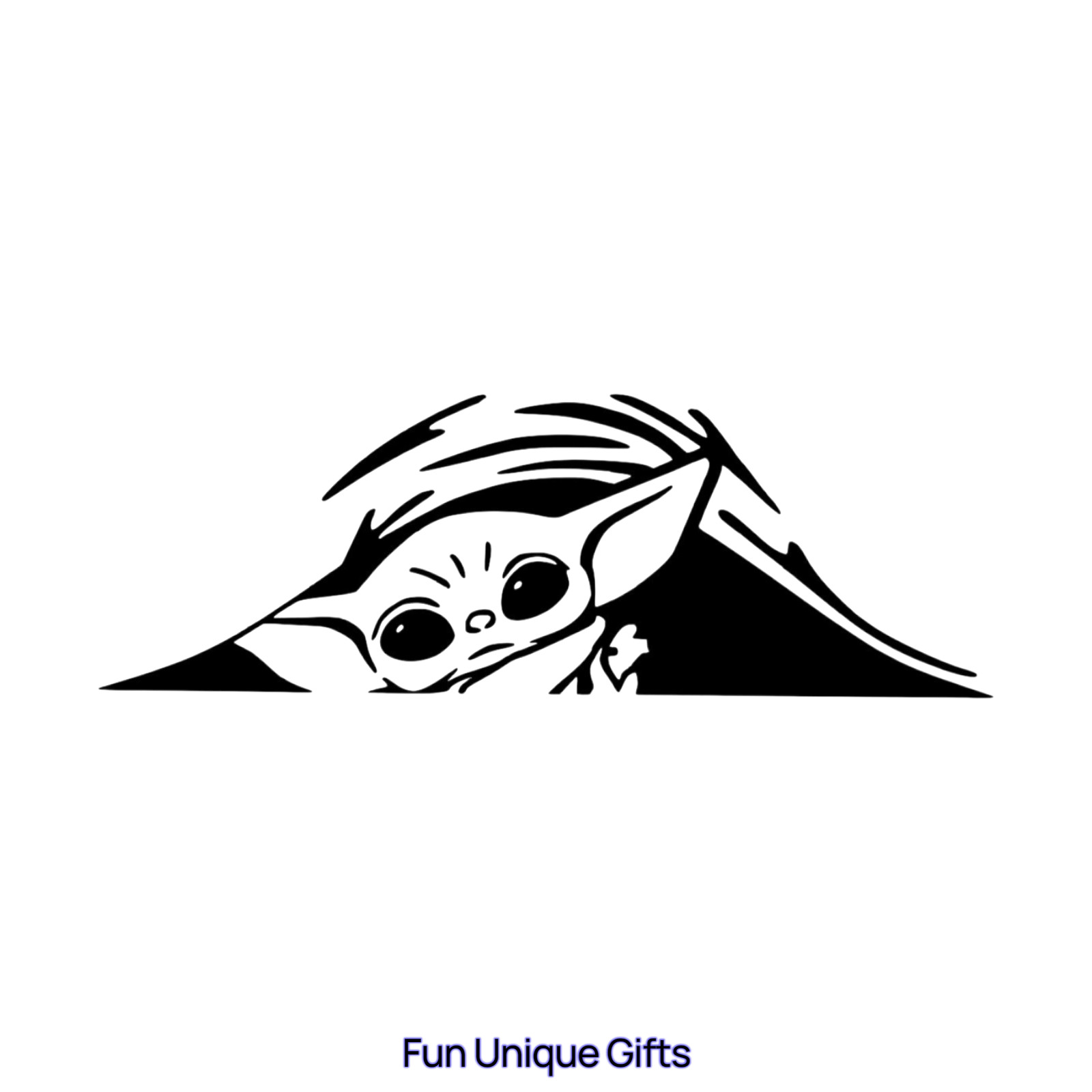Peeking Baby Yoda Vinyl Decal Sticker -Multiple Colors & Sizes- SHIPS FREE!