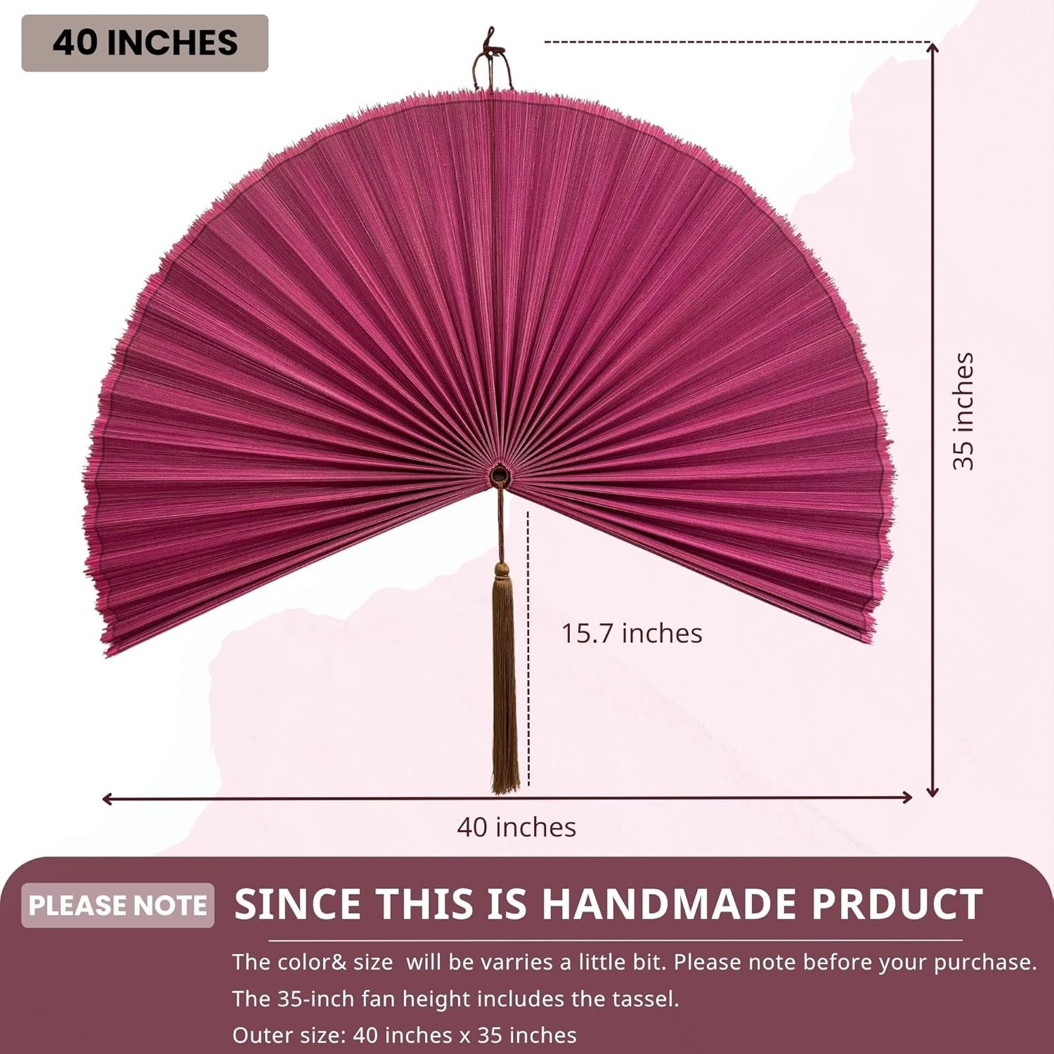 HUGE!! Fan Wall Decor Bamboo Fan Wall Art for Boho Hanging Headboard 60 x 60 …