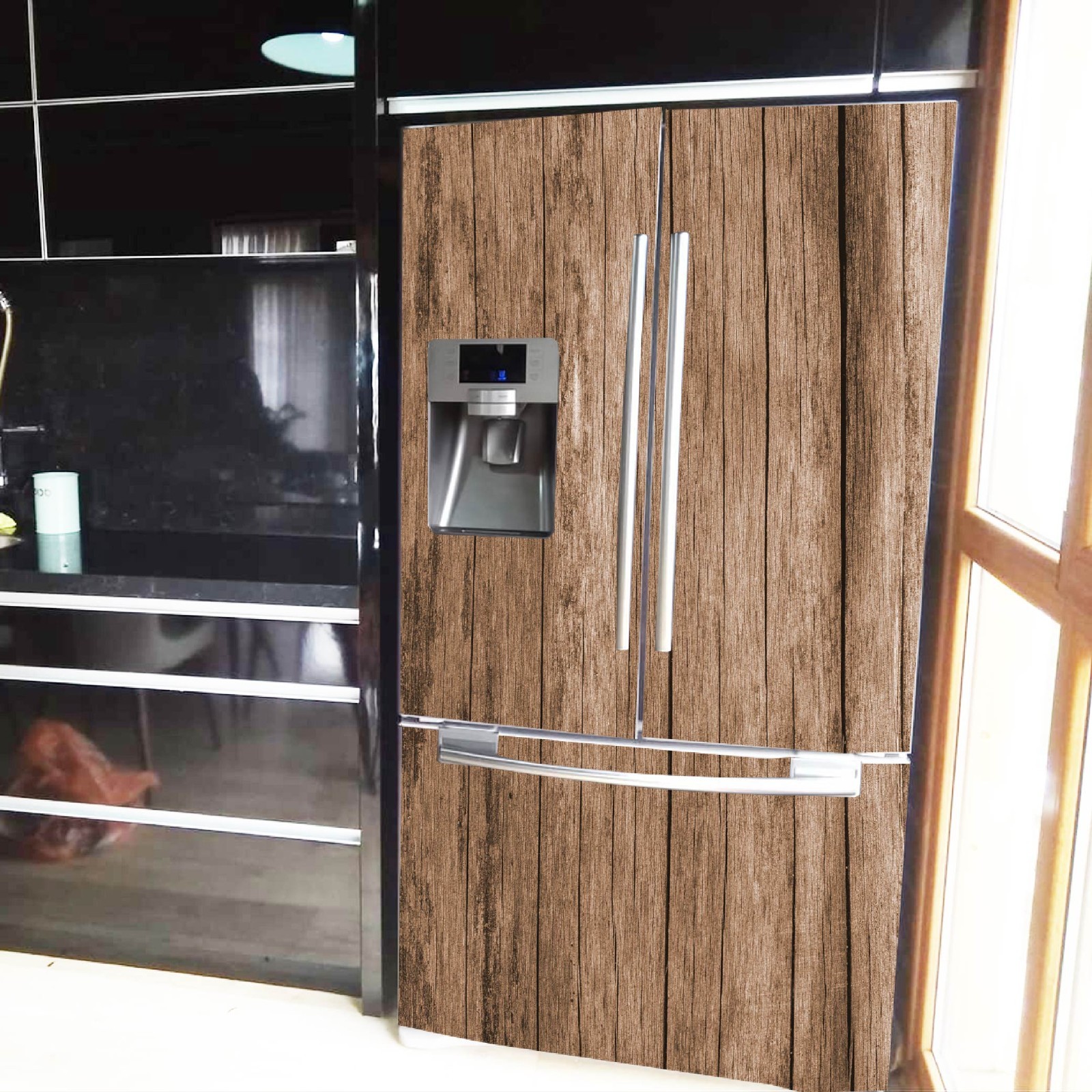 Premium Fridge Wrap Vinyl Decal Water Resistant
