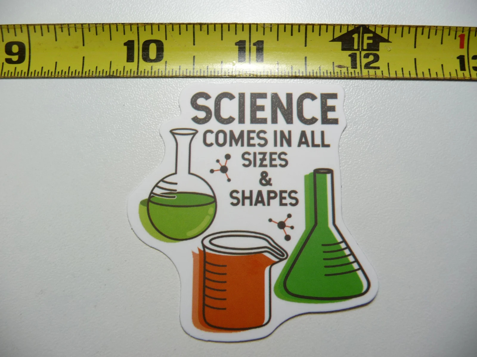 SCIENCE ALL SHAPES SIZES BEAKERS CHEMISTRY SMALL STICKER DECAL TEACHER PROFESSOR