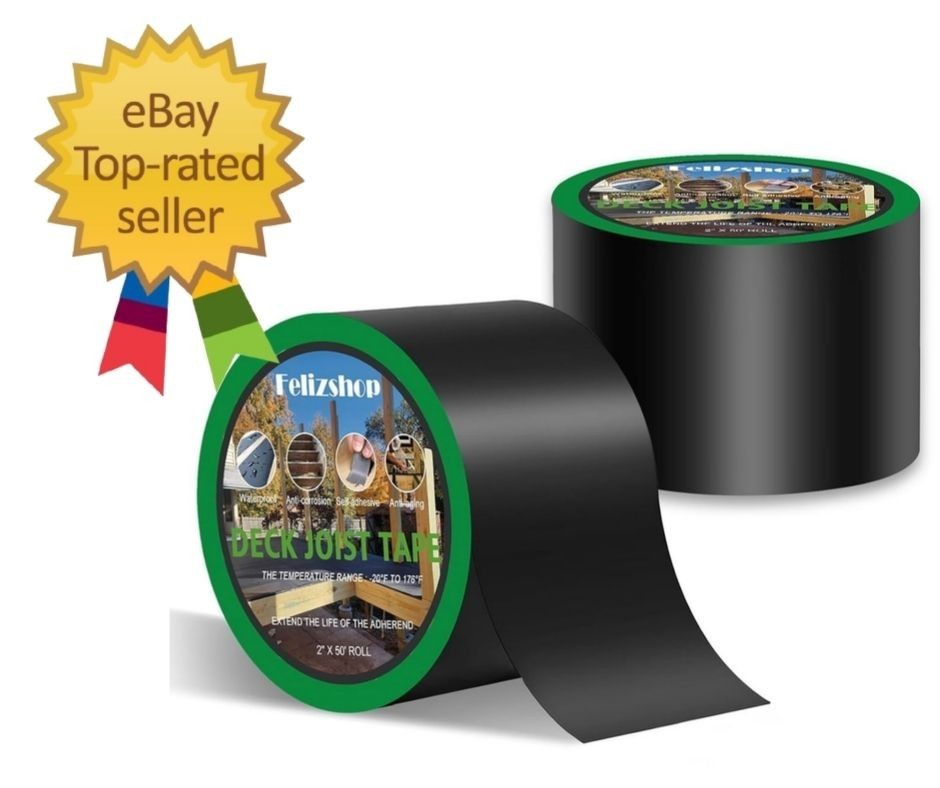 Joist Tape for Decking,4" X 50' Deck Joist Tape,Waterproof Butyl Joist Tape Anti