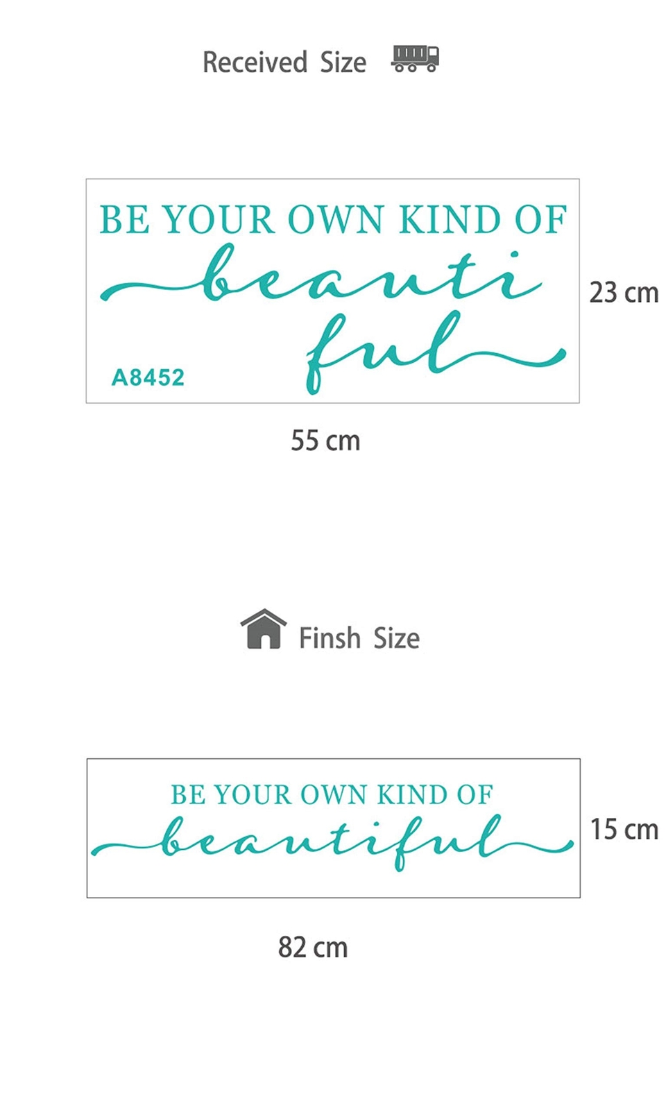 Wall Decal – Turquoise Decor – Inspirational Quote. for Girls Rooms, Bedroom,…