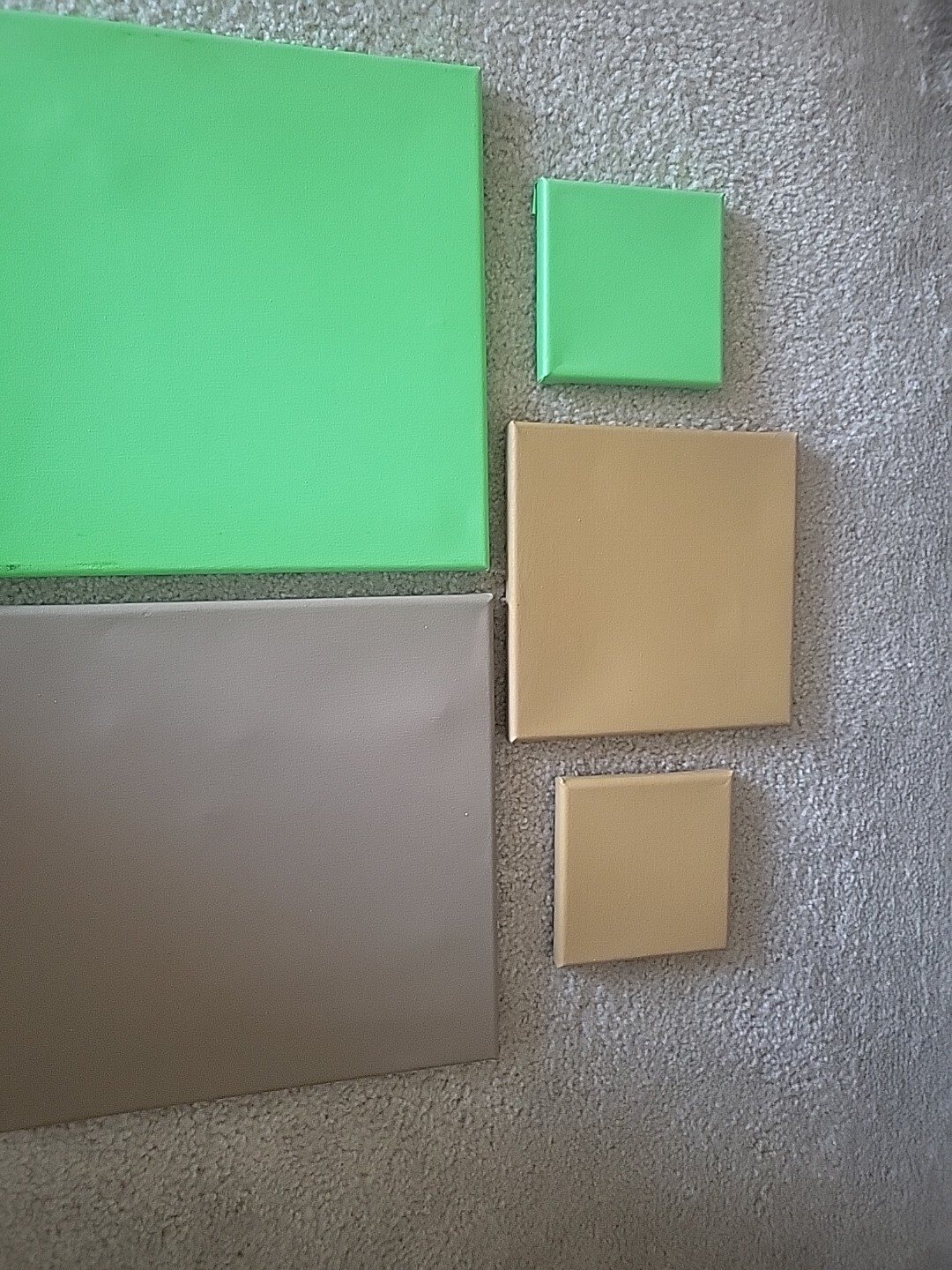 Mindcraft Set of 8 Vinyl Wall Decor Picture Squares Lg Green One Has Minor Mars