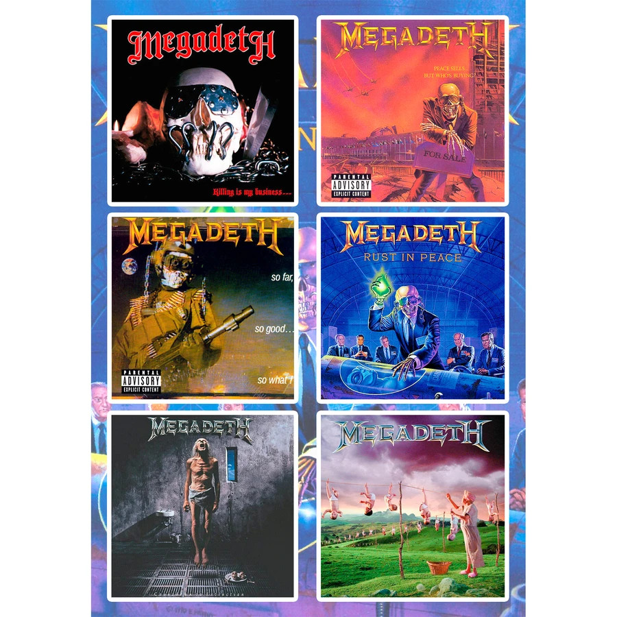 Megadeth Stickers Rust In Peace Peace Sells Countdown To Extinction Youthanasia
