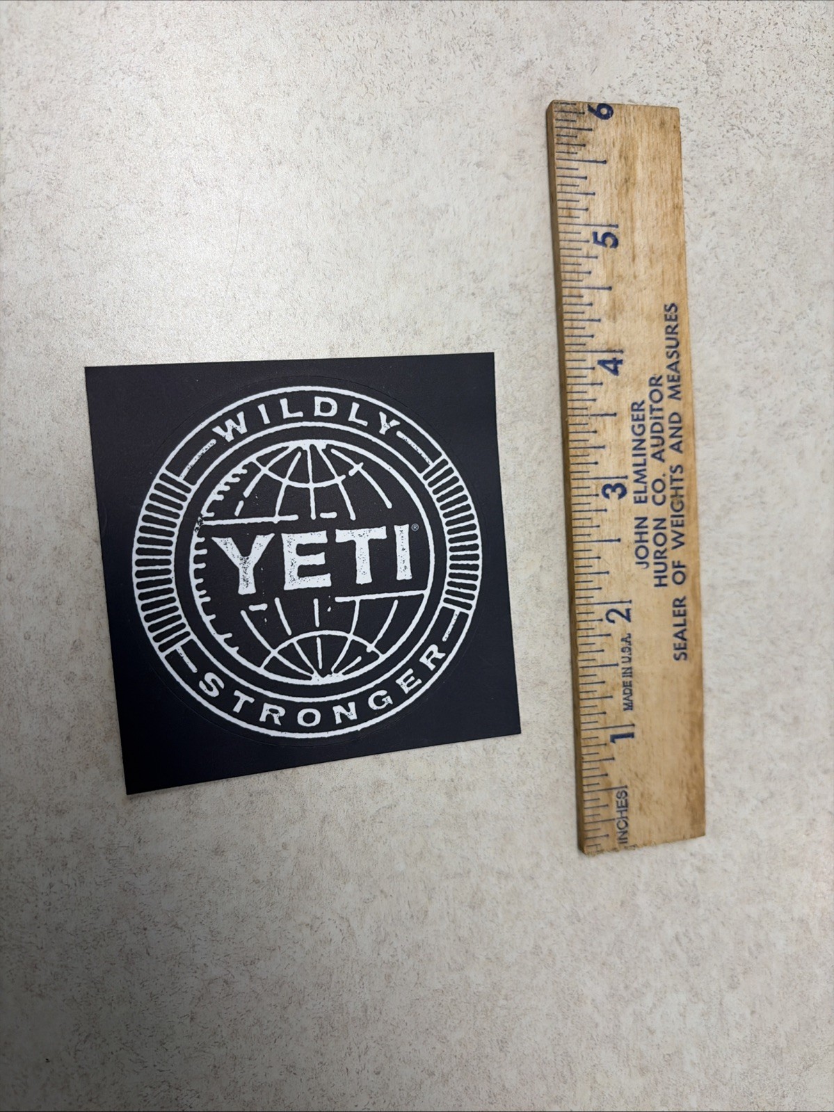 NEW YETI Wildly Stronger Logo Sticker Decal RARE Black