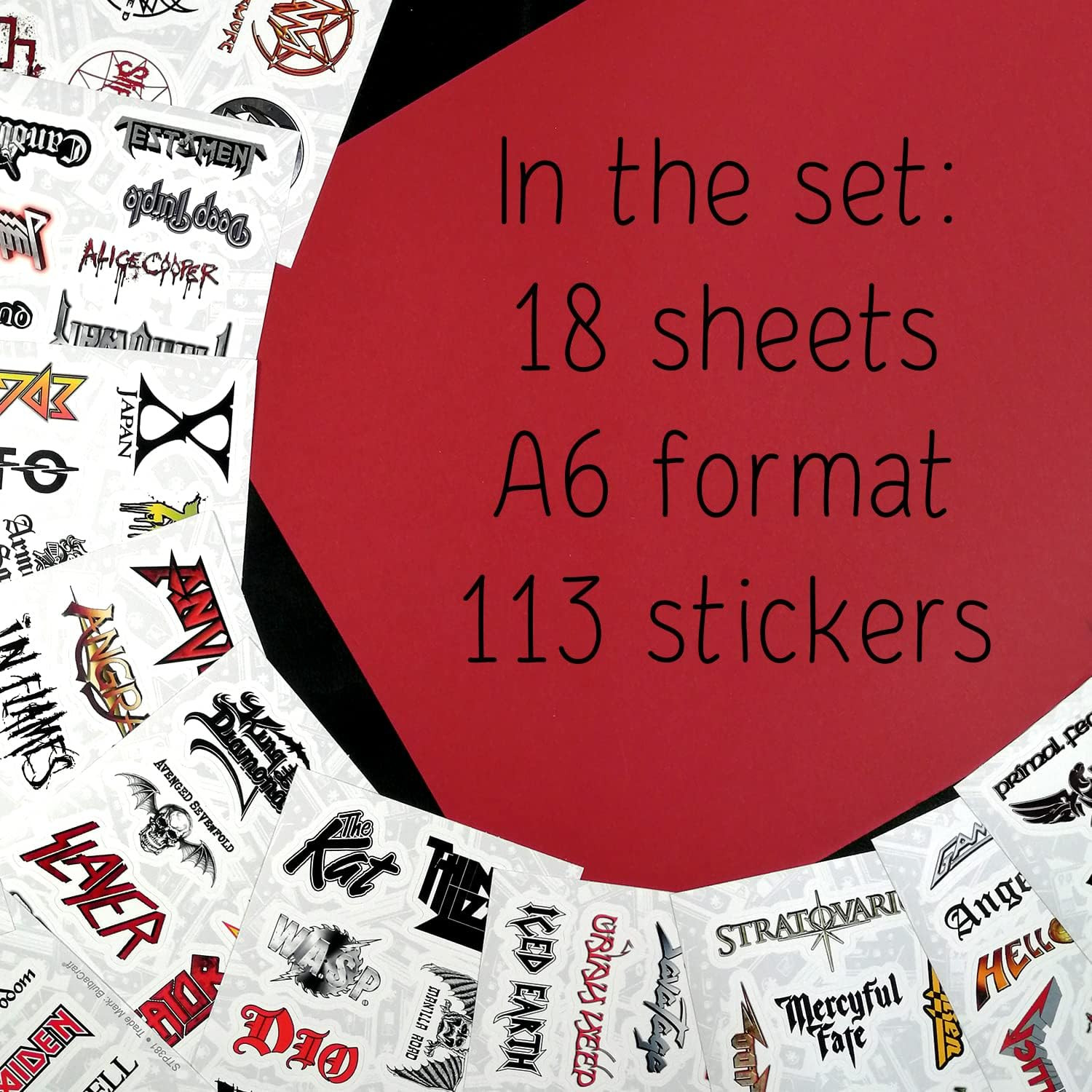 Bulbacraft 100Pcs Heavy Metal Band Stickers, Rock Stickers, Heavy Metal Gifts fo