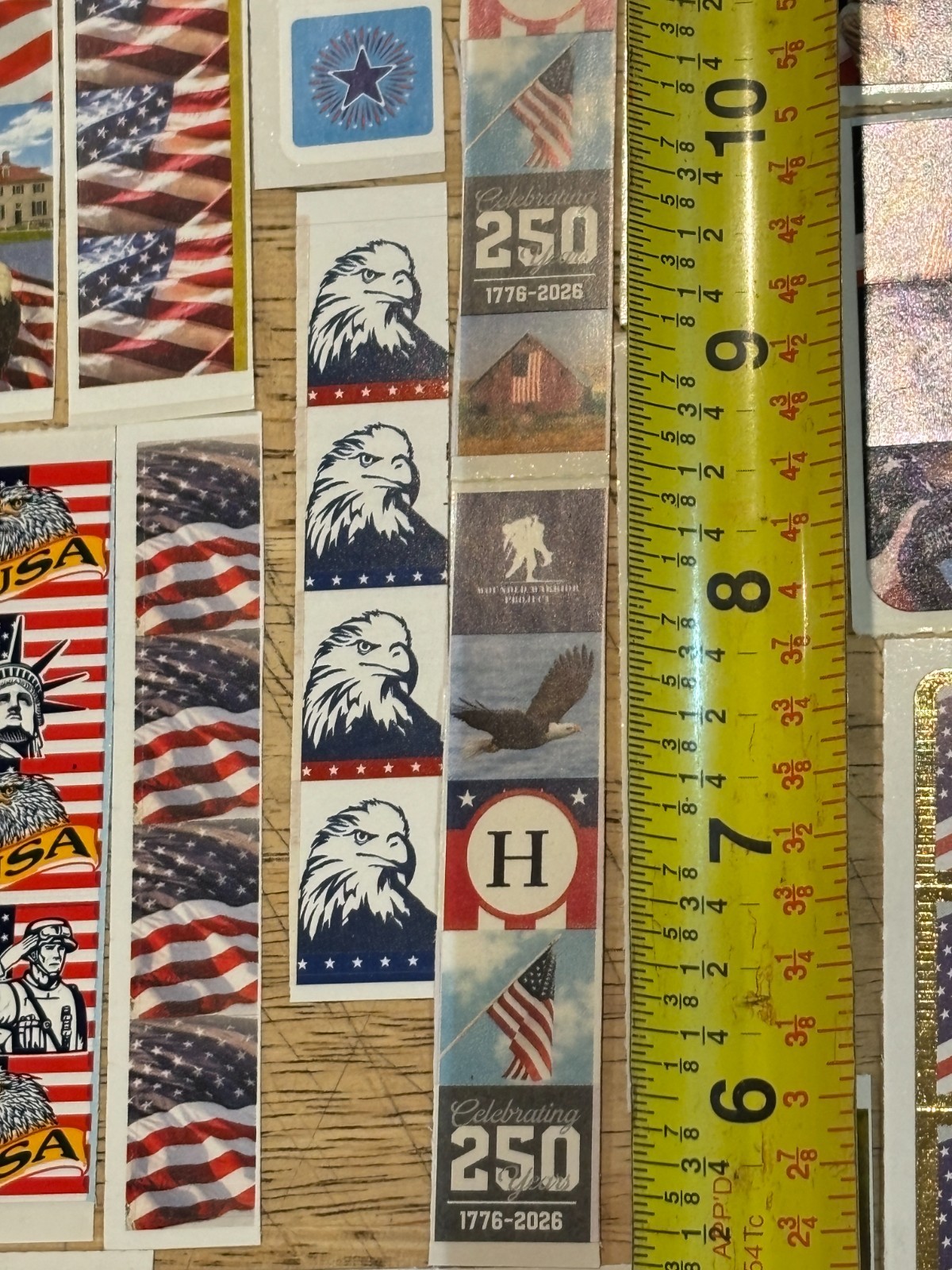 Patriotic Sticker Lot – Charity Organizations – SMALL Size – Large Quantity
