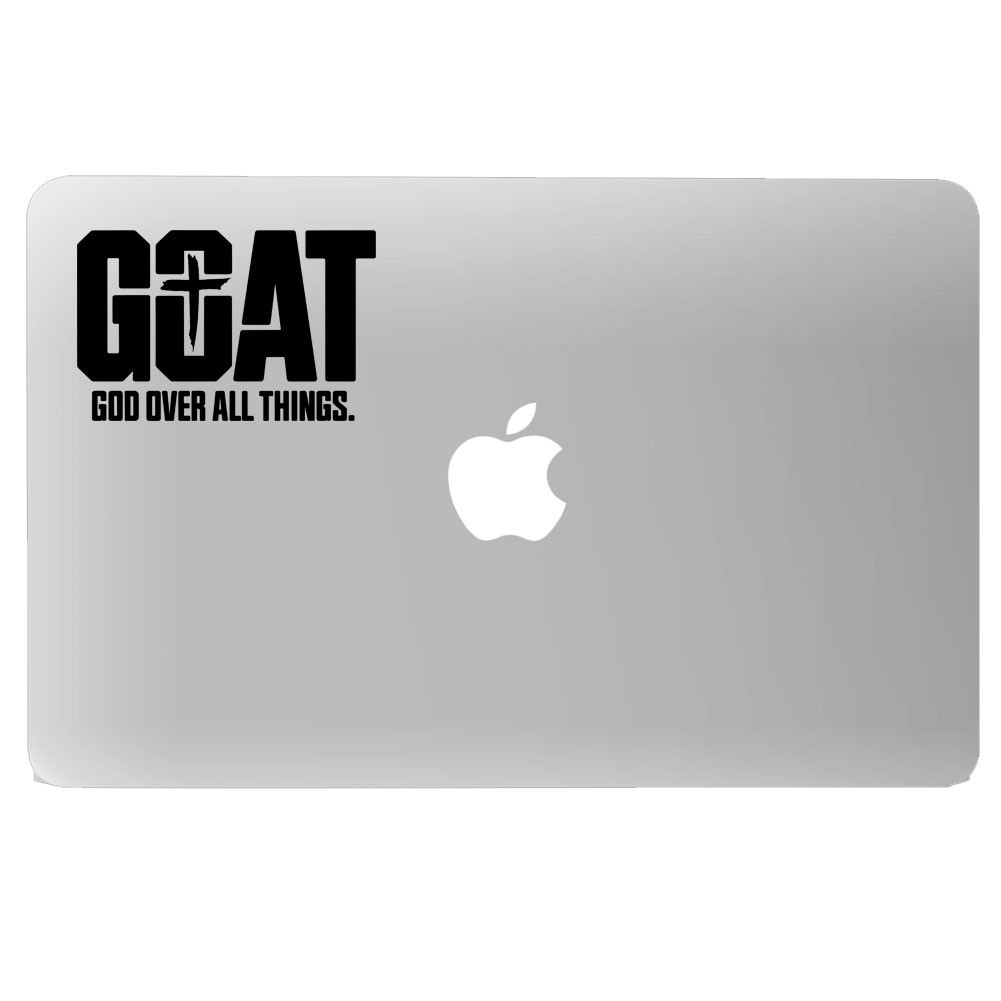 Christian Faith Goat God Over All Things Window Wall Door Car Decal Sticker