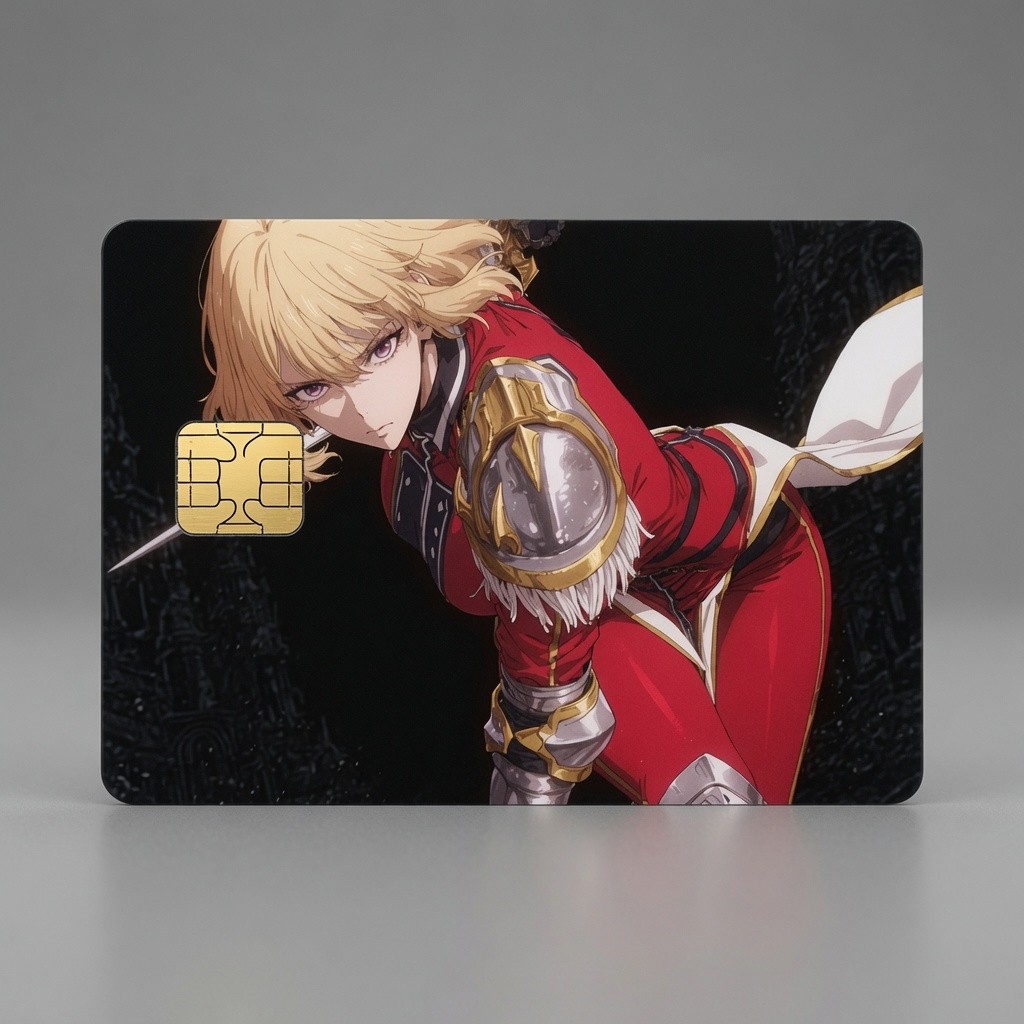 Cha Hae-In's Crimson Shadow Dungeon Solo Leveling Debit Card Credit Card Skin