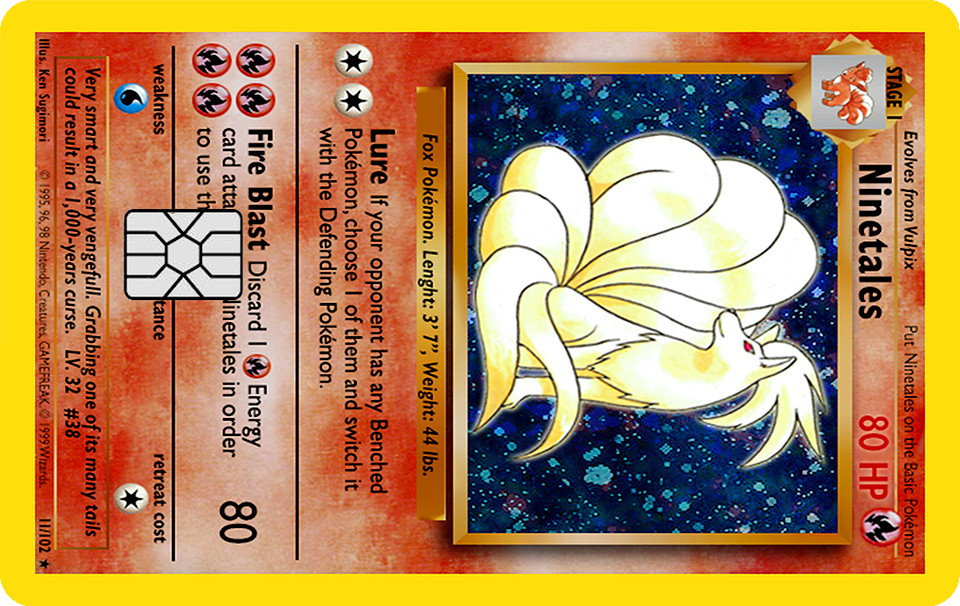 Pokémonster Card Collection Credit Card Skin / Wrap Decal Pre-Cut Sticker