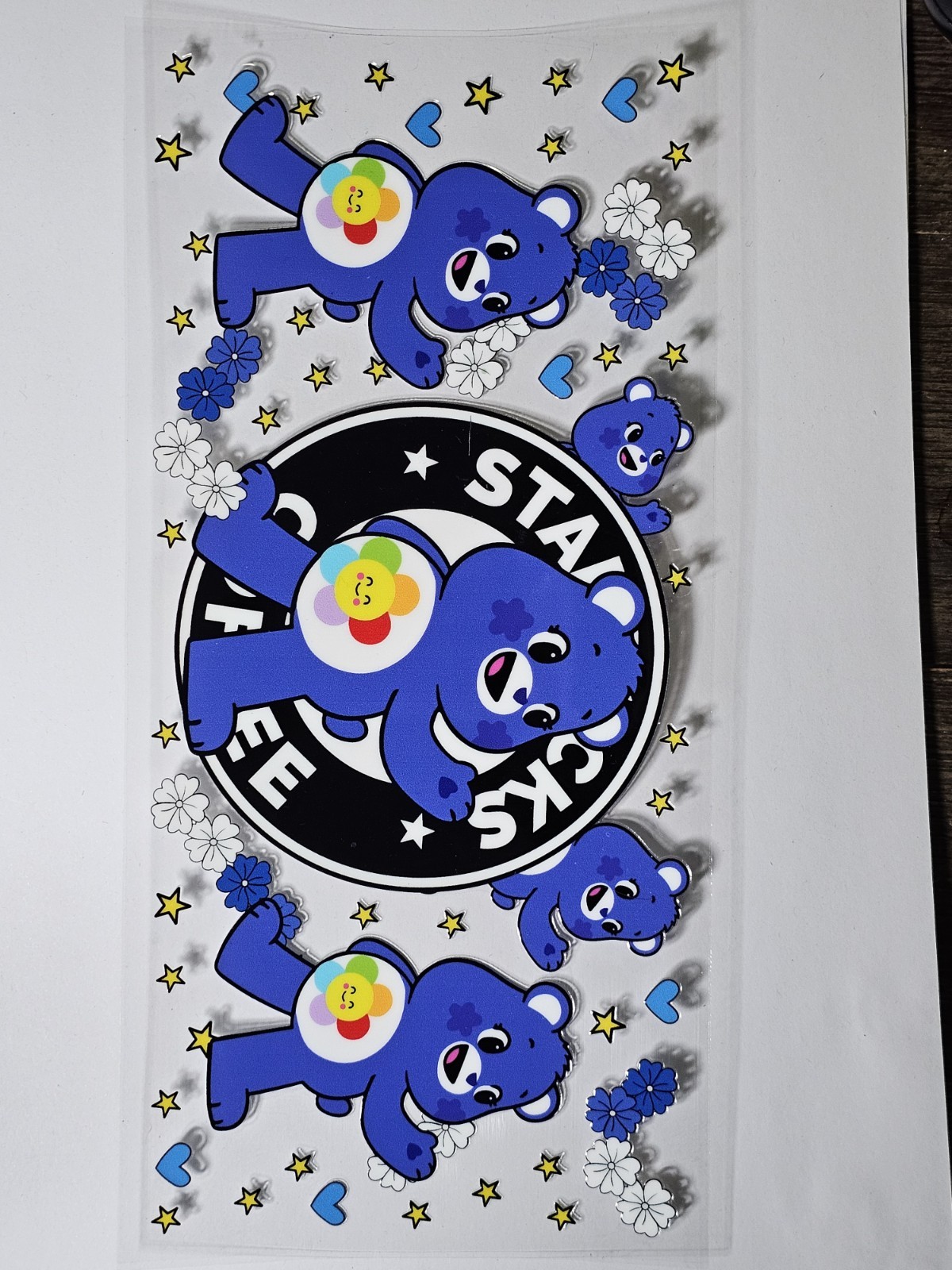 Care Bears UV DTF Transfer Sticker Wrap Tumbler UVDTF BUY 10+ GET COMBINED SHIP
