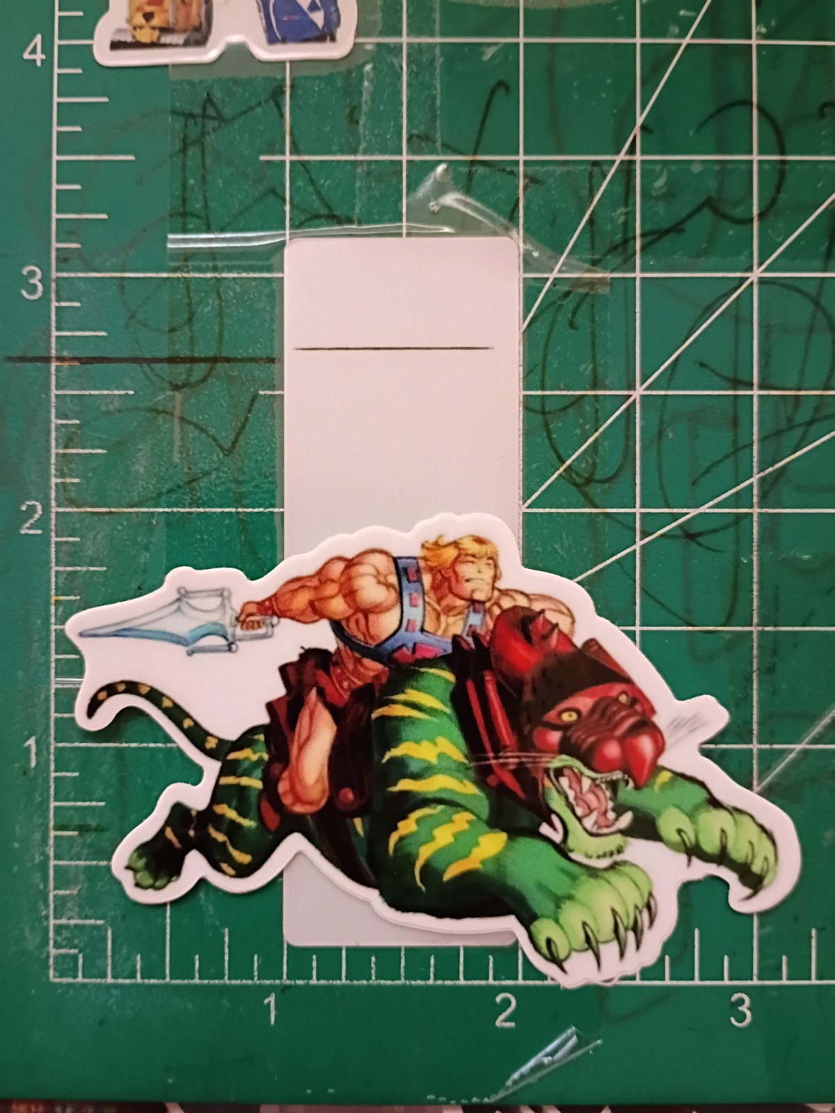 HE-MAN STICKER X VYNIL HIGH GLOSS DIECUT STICKER X 3X2 INCHES STICKER