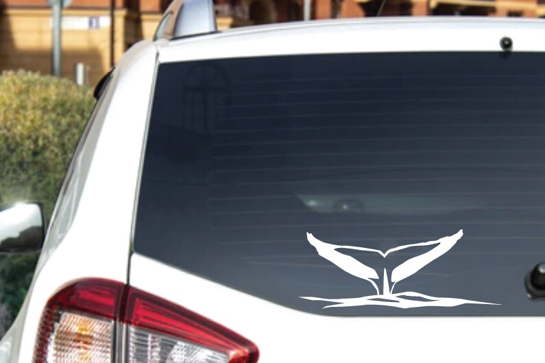 Sea life – Ocean Gray Whale's Tail Outdoor Window Decal Vinyl Sticker 6Yrs Film
