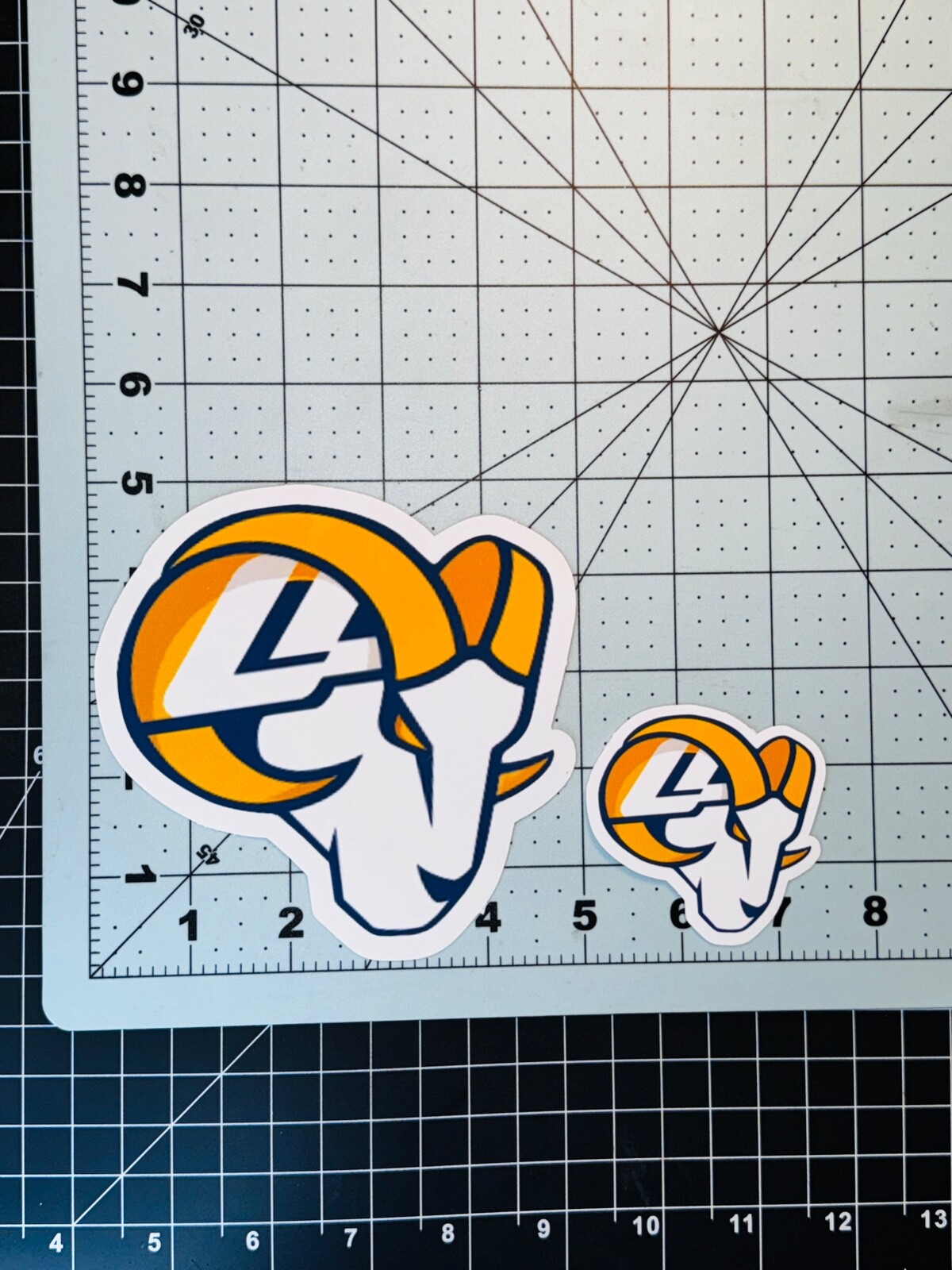 RAMS FOOTBALL WATER RESISTANT STICKER DECAL