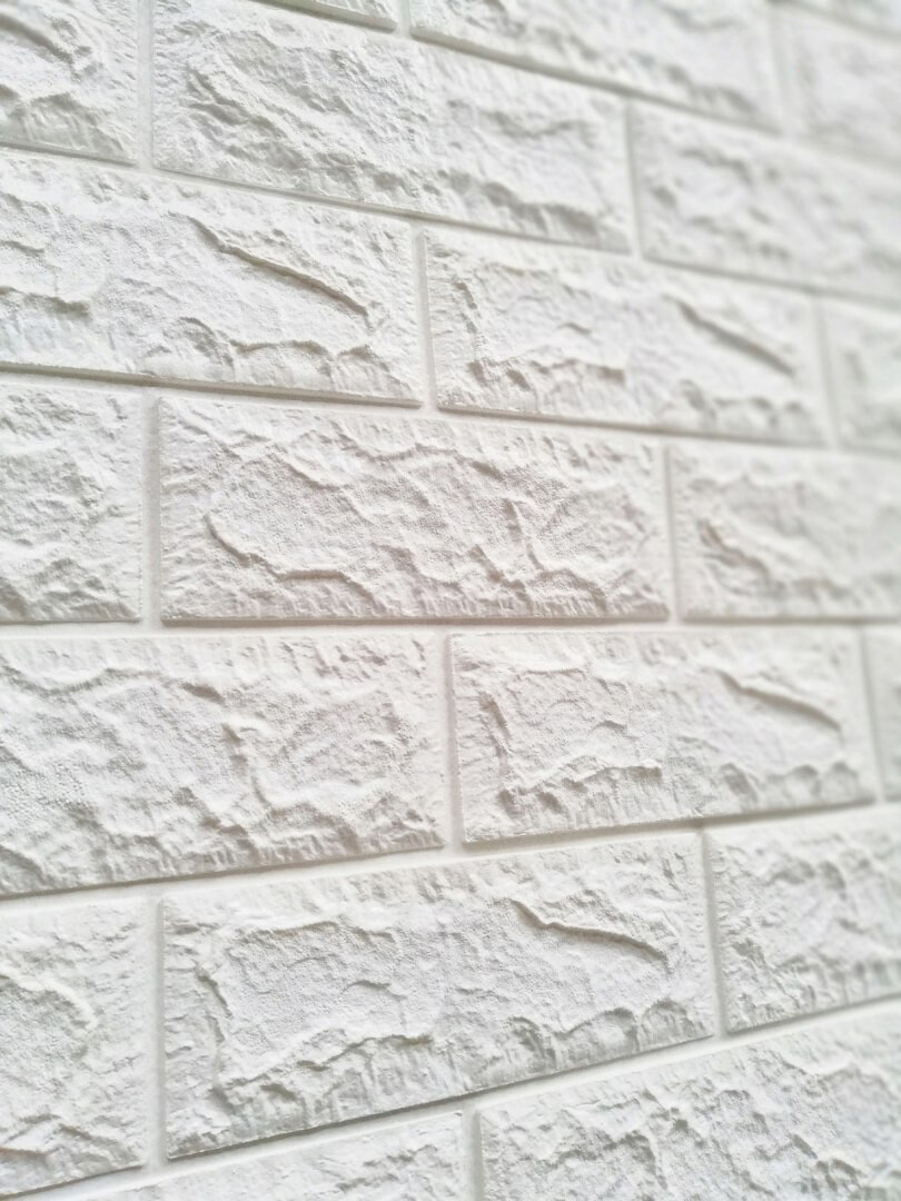 Self Adhesive, 3D, Foam, Wall Panels, Brick White, 31" x 27.5" 5 PIECES!