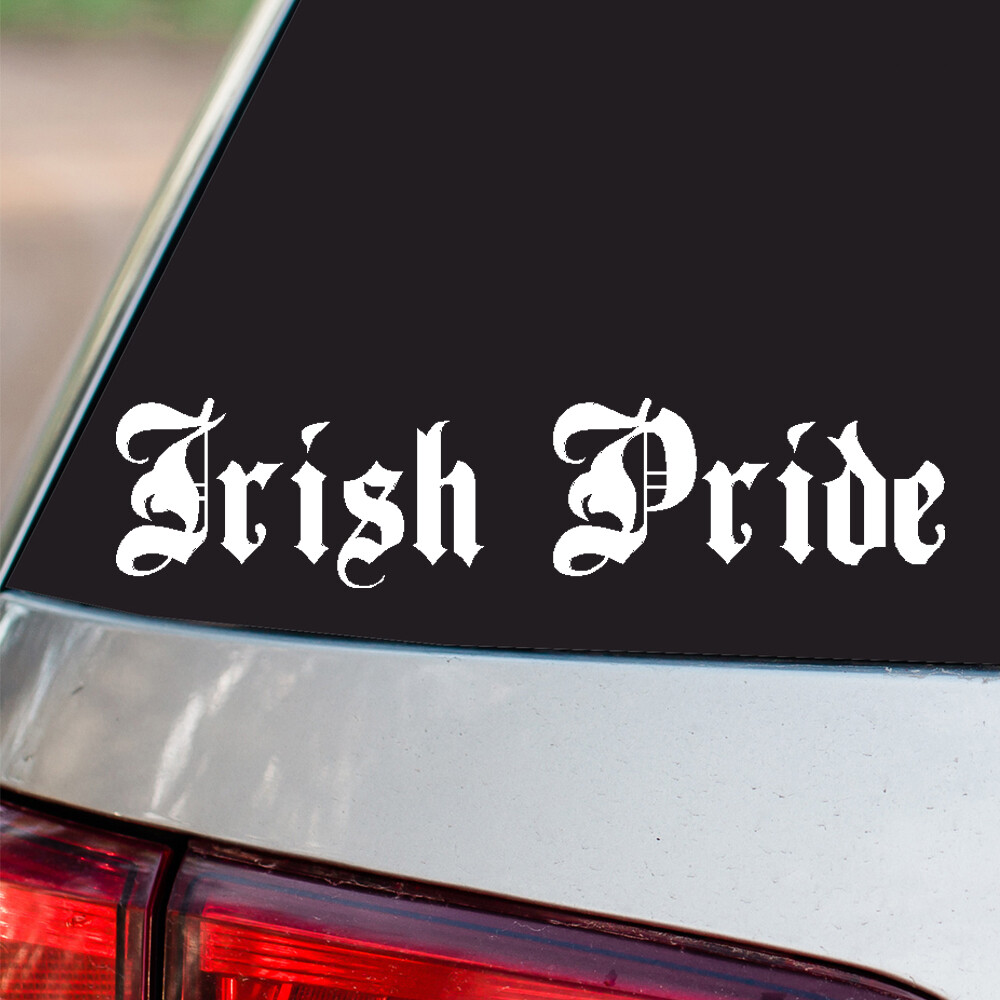 Irish Pride Vinyl Sticker Country Pride all sizes chrome and regular colors