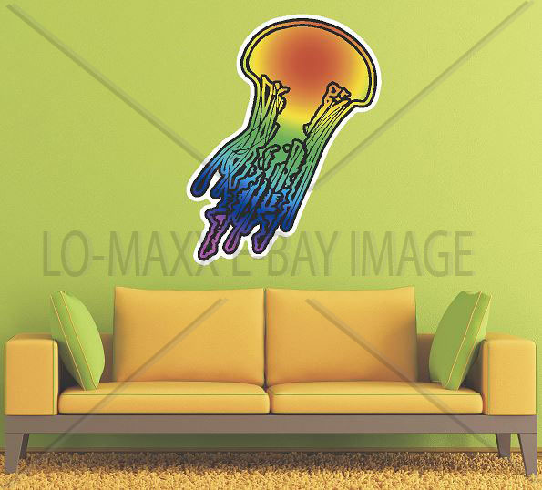 Psychedelic Jellyfish Ocean Sea Life Art Beautiful Graphic Printed Vinyl Sticker