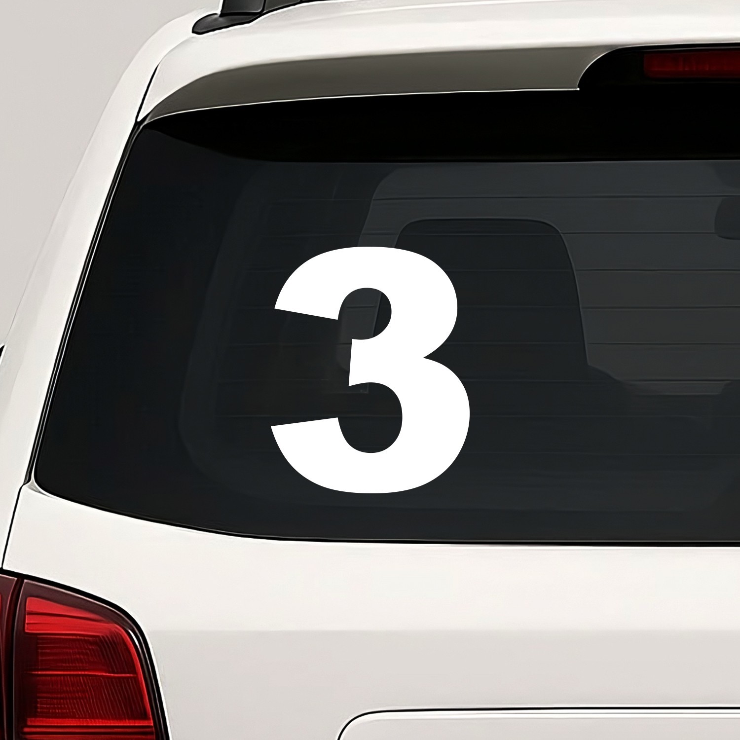 Number Three 3 Vinyl Die Cut Decal Sticker