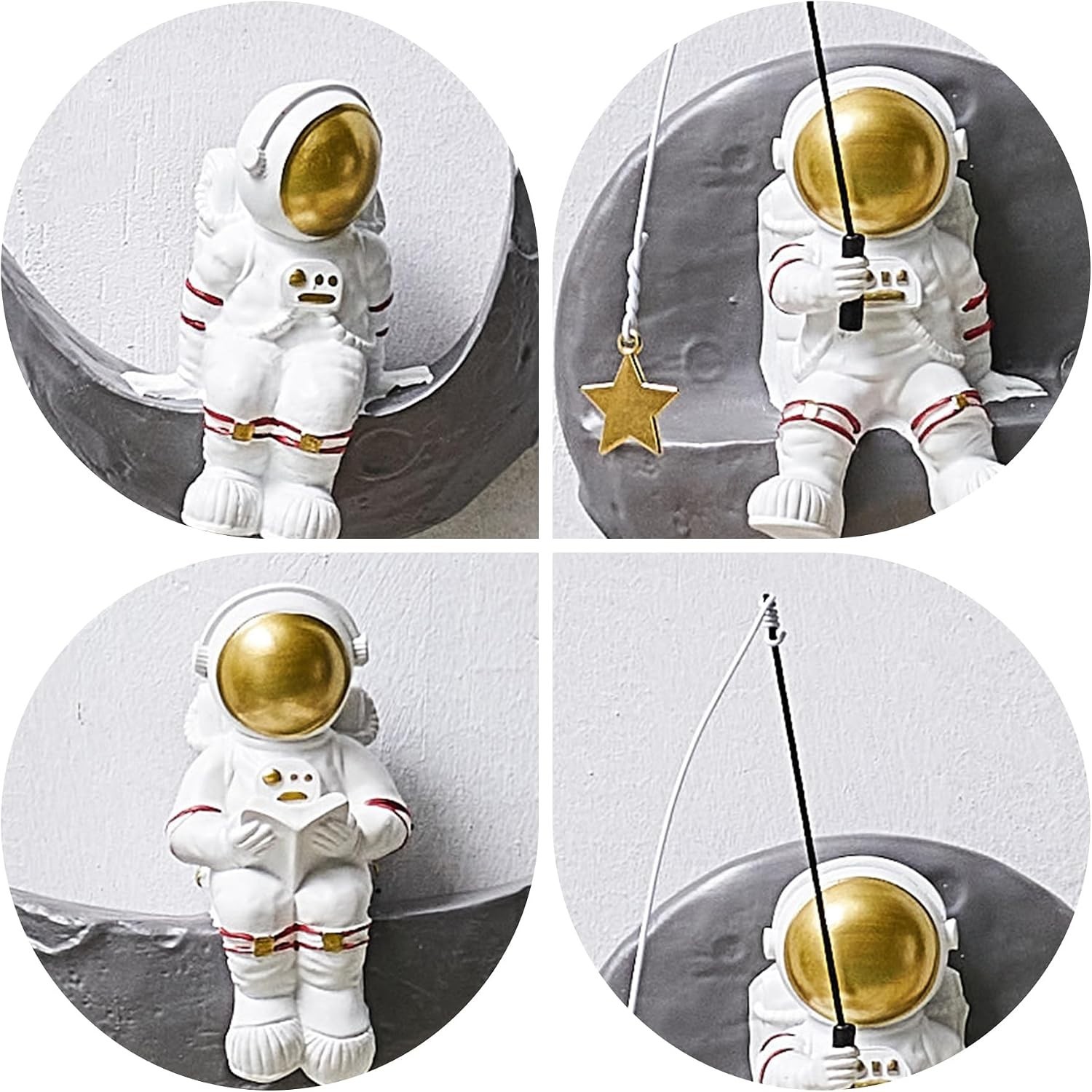 3Pcs Astronaut Wall Art Set – Boys Girls Bedroom Decor