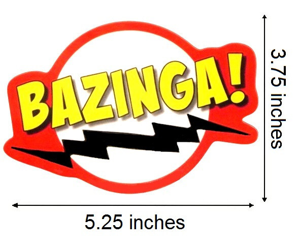 BAZINGA! / Sheldon Cooper – Big Bang Theory – 5.25" x 3.75" Vinyl Sticker – NEW