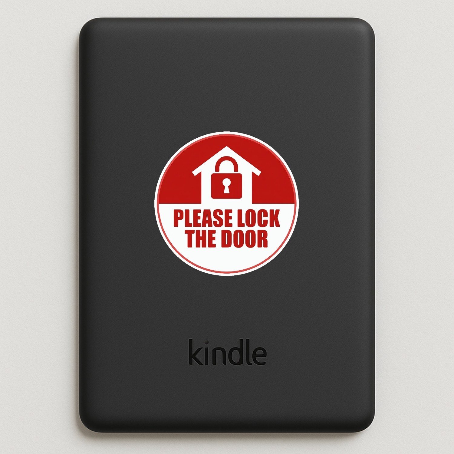 Please Lock the Door Stickers: Waterproof Vinyl Warning Labels, 4-Pack