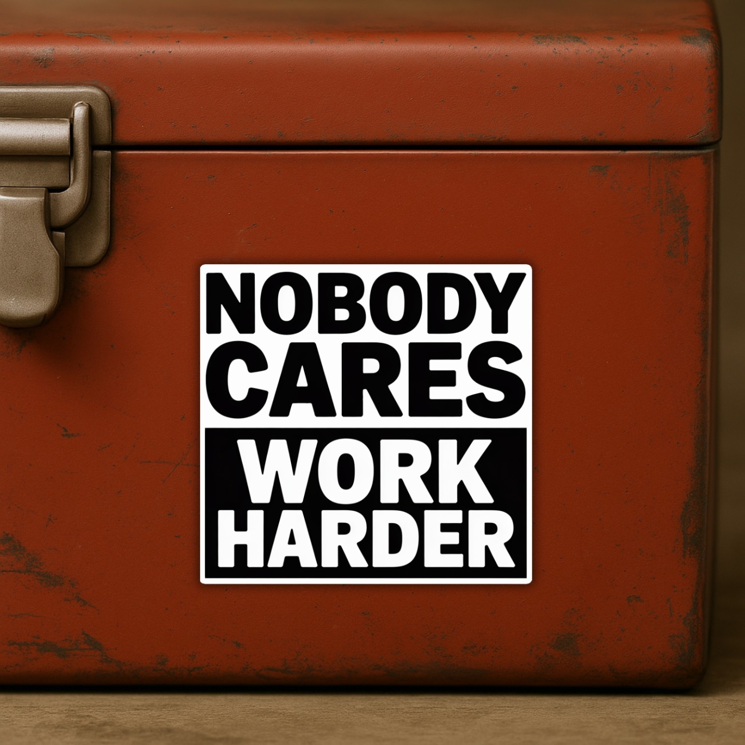 Motivational Nobody Cares Work Harder Stickers: Waterproof Vinyl Decals
