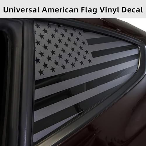 Rear Quarter Window Decal for Car SUV Trucks, Universal Matte American Flag