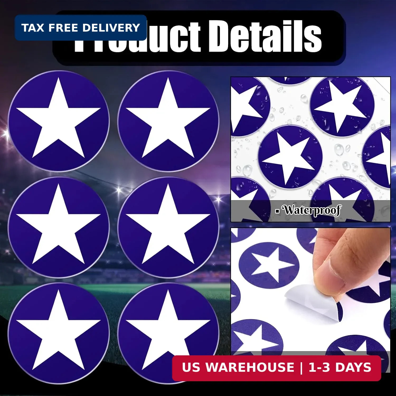 Helmet Stickers Football Baseball Helmet Decals 1-1/8 Inch Vinyl Sports Football