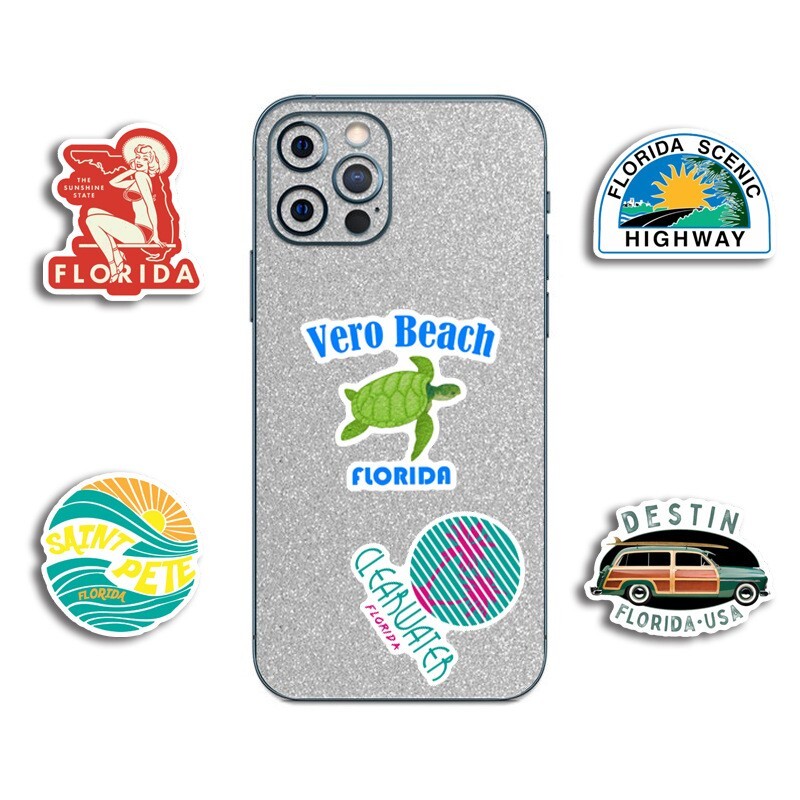 100pcs FLORIDA Stickers, Beach Travel Vacation Stickers, #075163