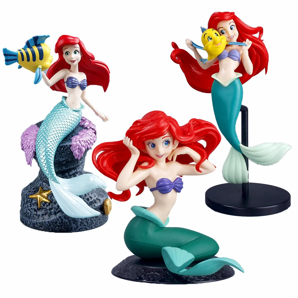 Anime Disney Little Mermaid Ariel Action Figure Toys Ariel The Princess Charm Co
