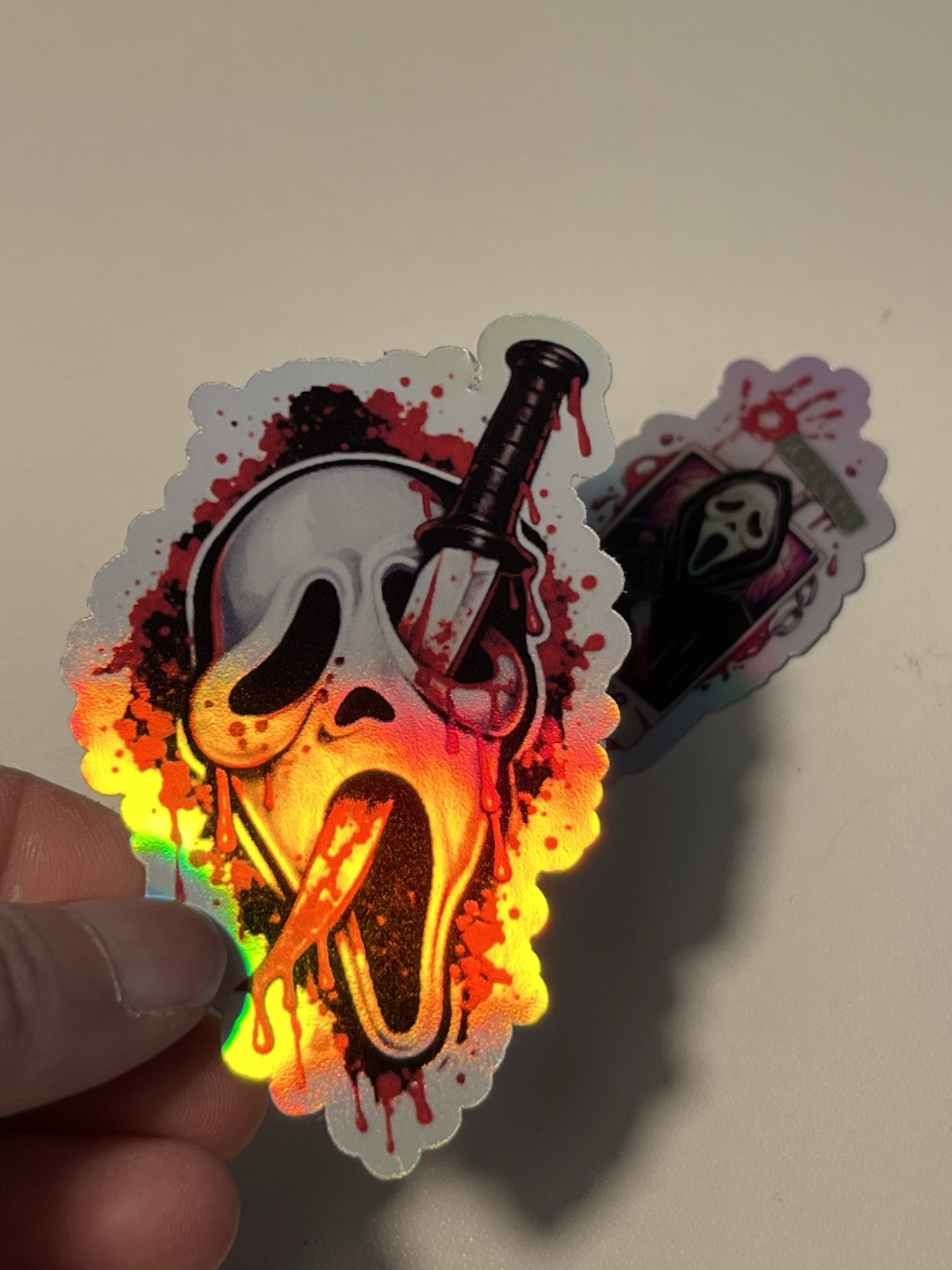 Scream Ghostface Holographic 3 Inch Waterproof Sticker Pack (2)