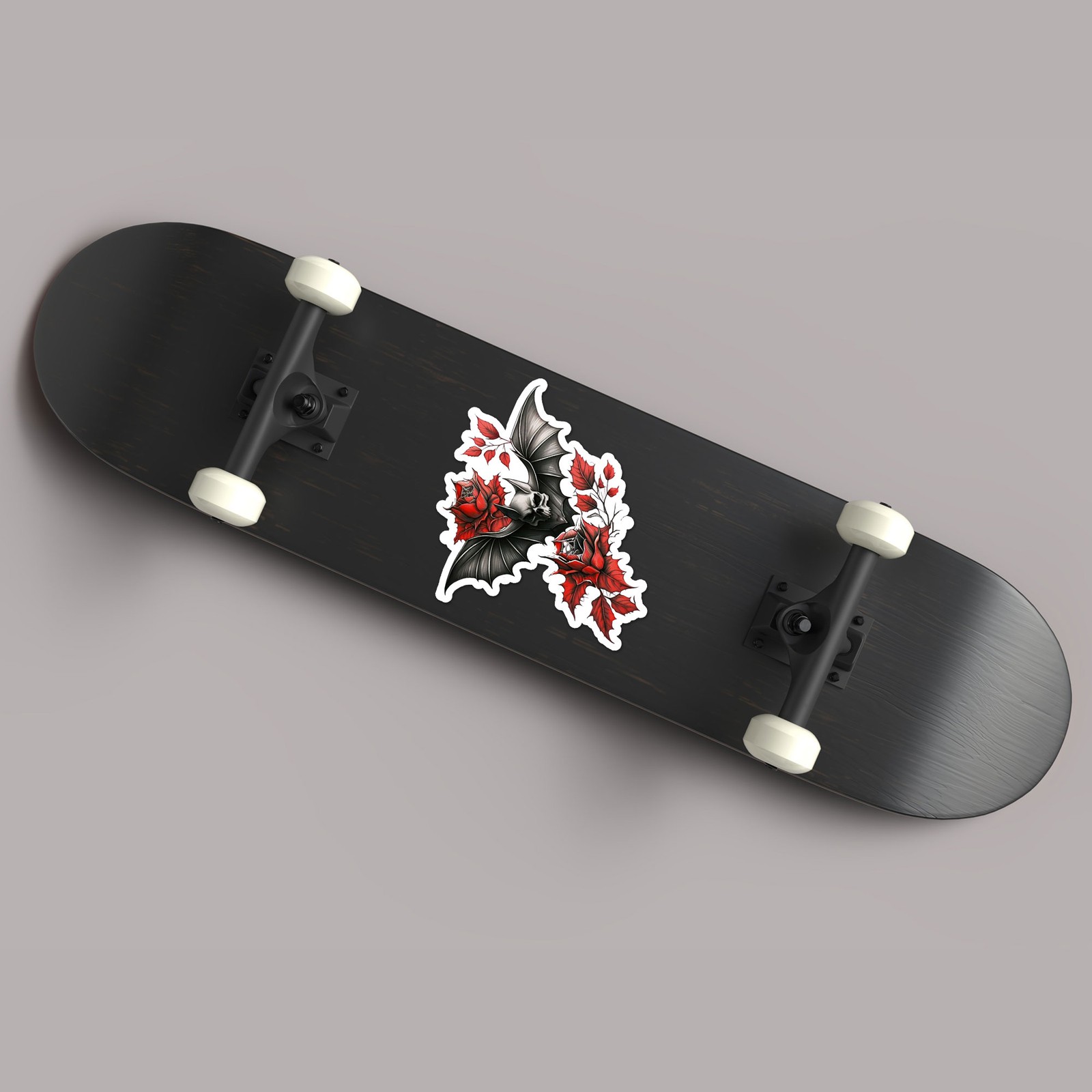 Flying Bat Red Roses – Vinyl Decal Sticker – Car Window Laptop – ebn9995