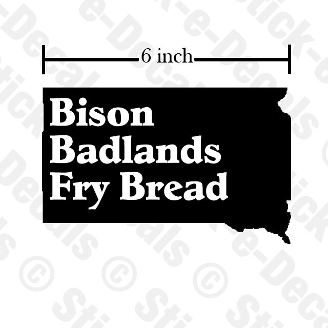 SOUTH DAKOTA STATE PRIDE Customizable Decal Food Teams Fry Bread Pierre