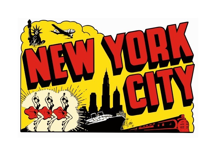 New York City Vintage Style Sticker Decal R8777