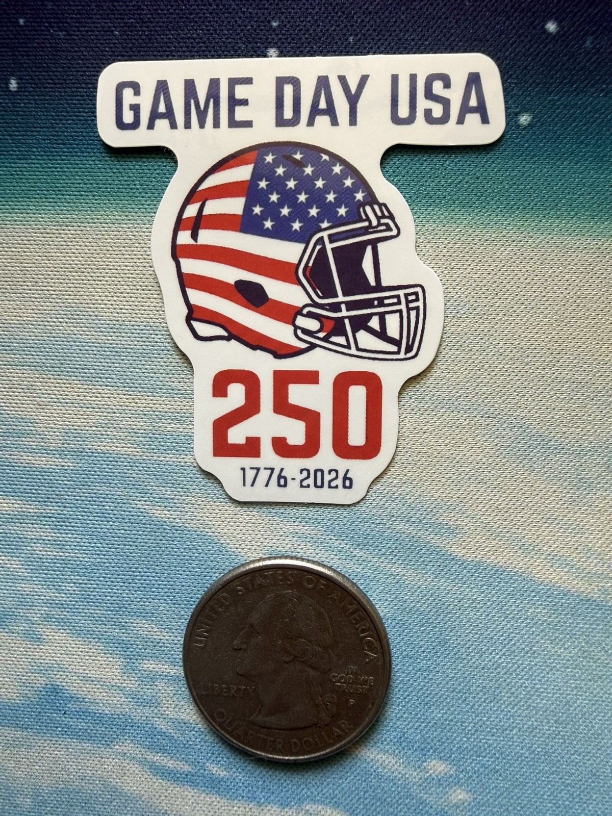 USA American Flag Patriotic Sticker 250th Anniversary America Pride Decal 4th