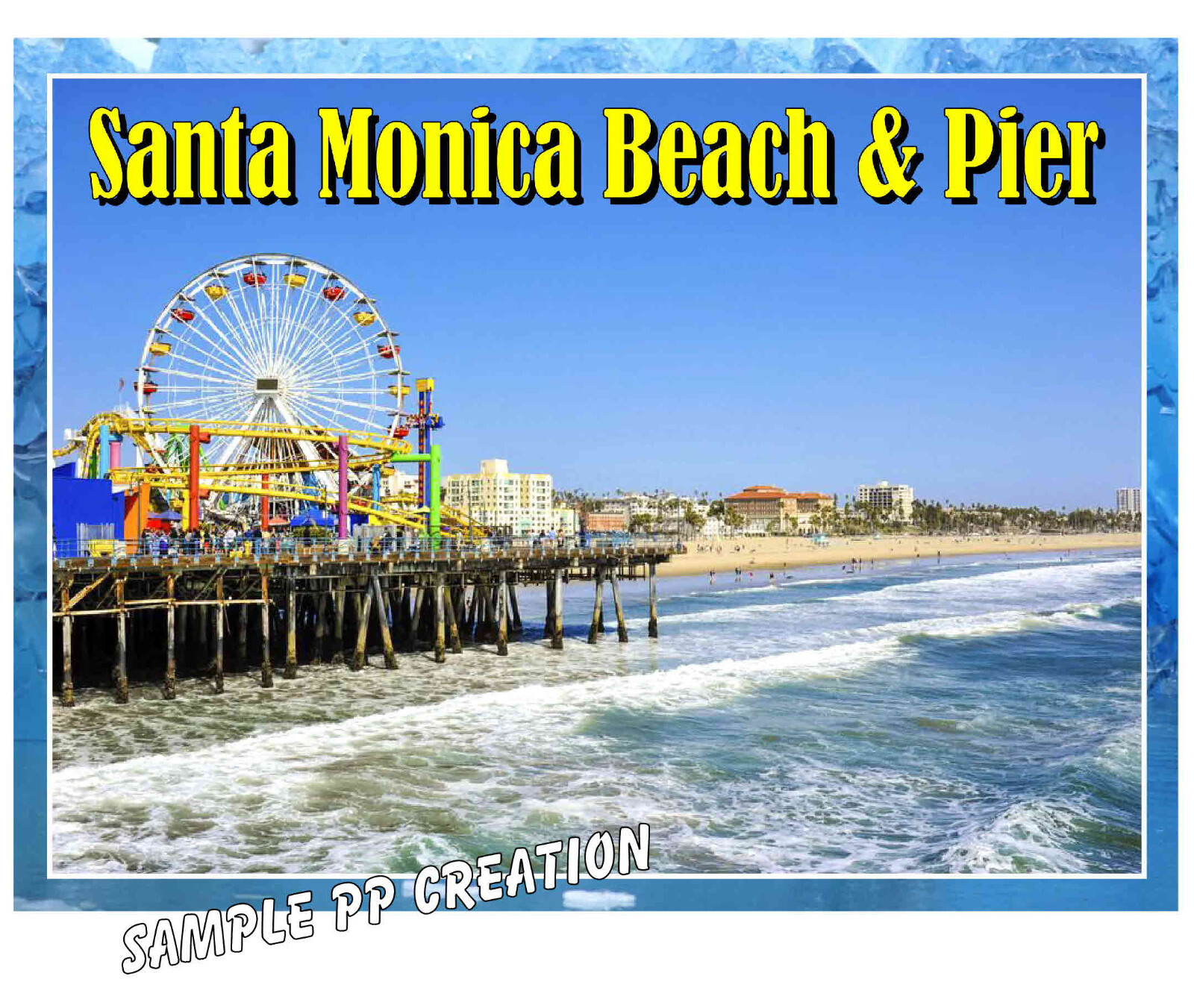 SANTA MONICA BEACH CALIFORNIA PHOTO FRIDGE MAGNET 4 X 3 inches TRAVEL