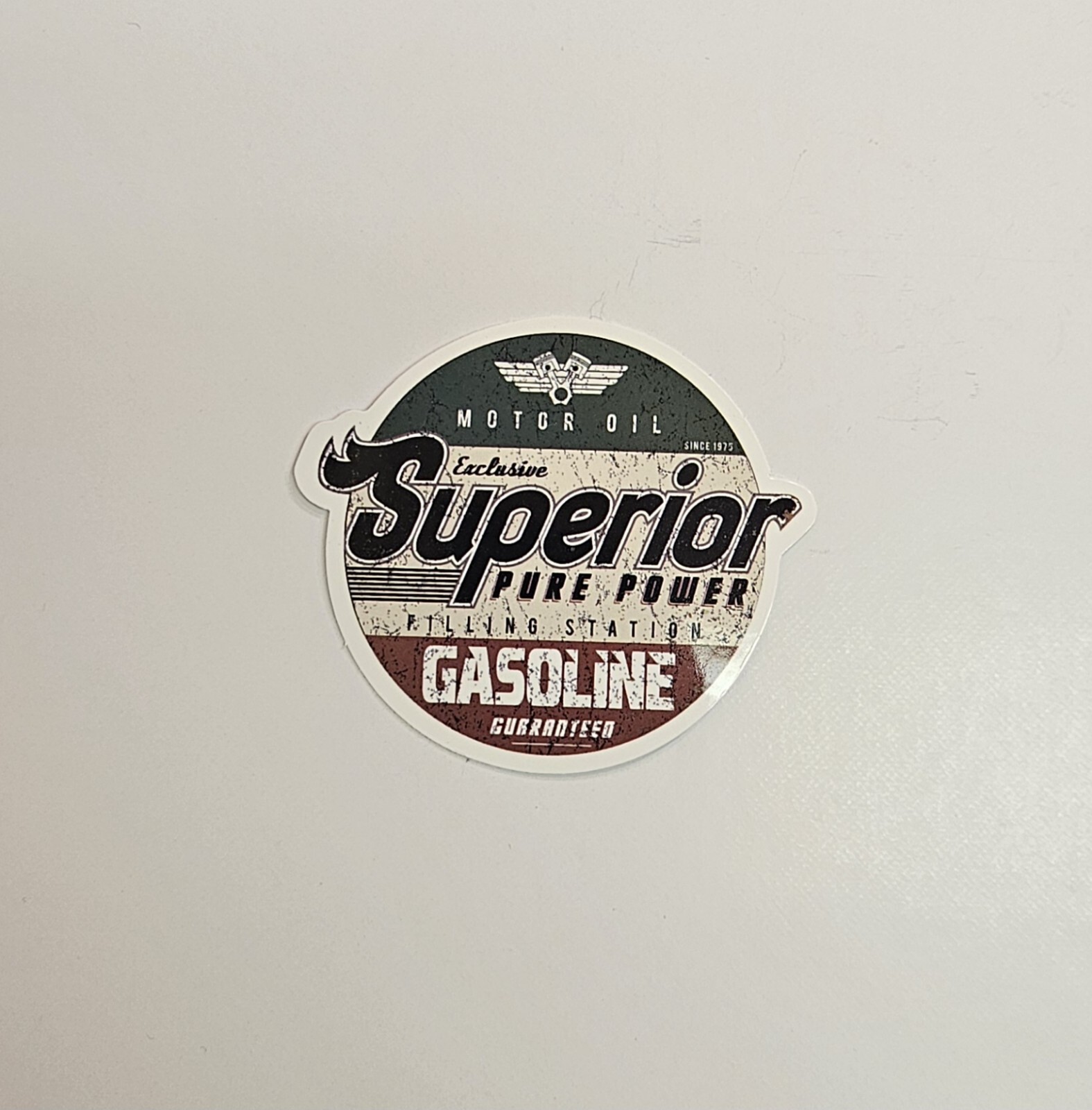 Superior Pure Power Gasoline Logo Sticker Exclusive Motor Oil Decal
