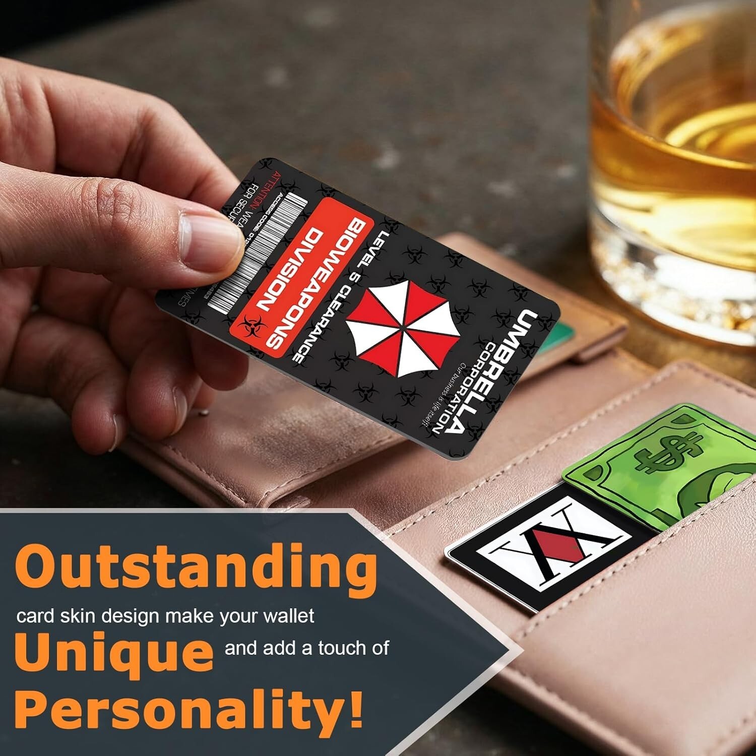 Credit Card Skin 4PCS Umbrella Corporation Credit Card Skin Sticker Cover