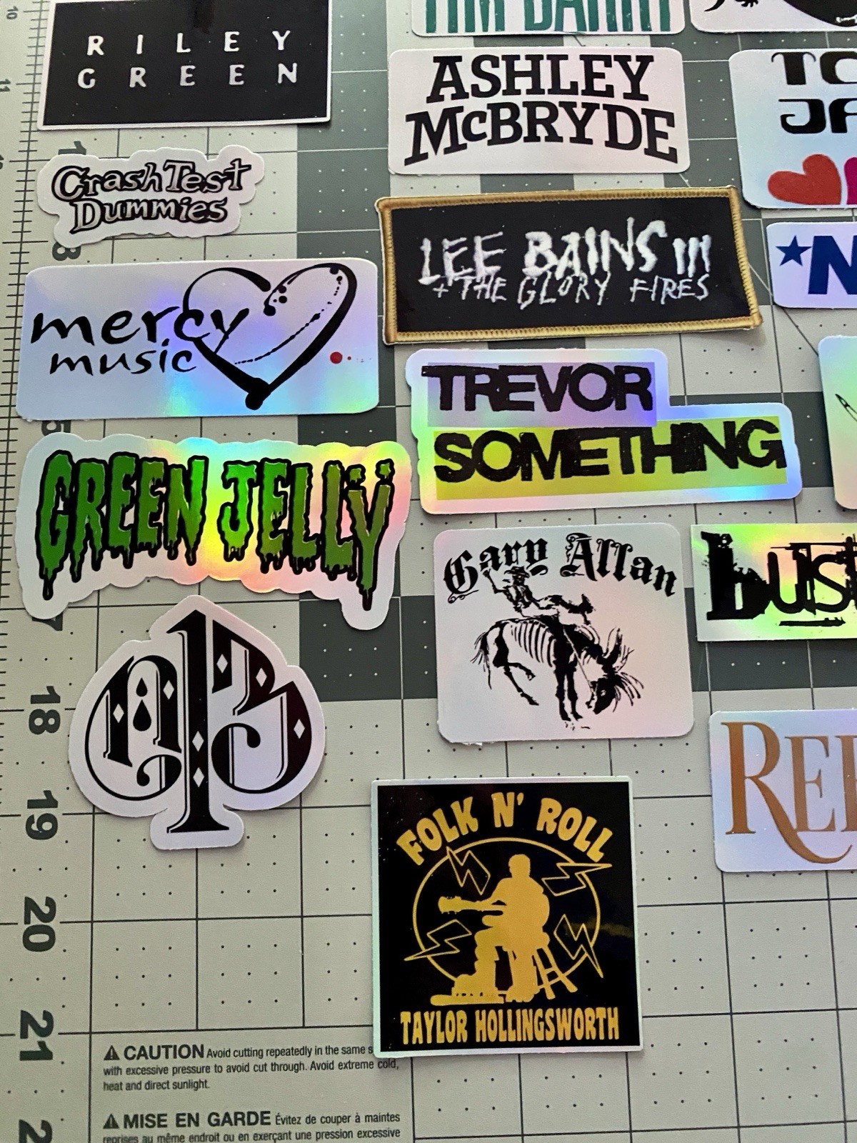 45 Rock Stickers Country R&B Pop Stickers Waterproof Holographic for Spec Order