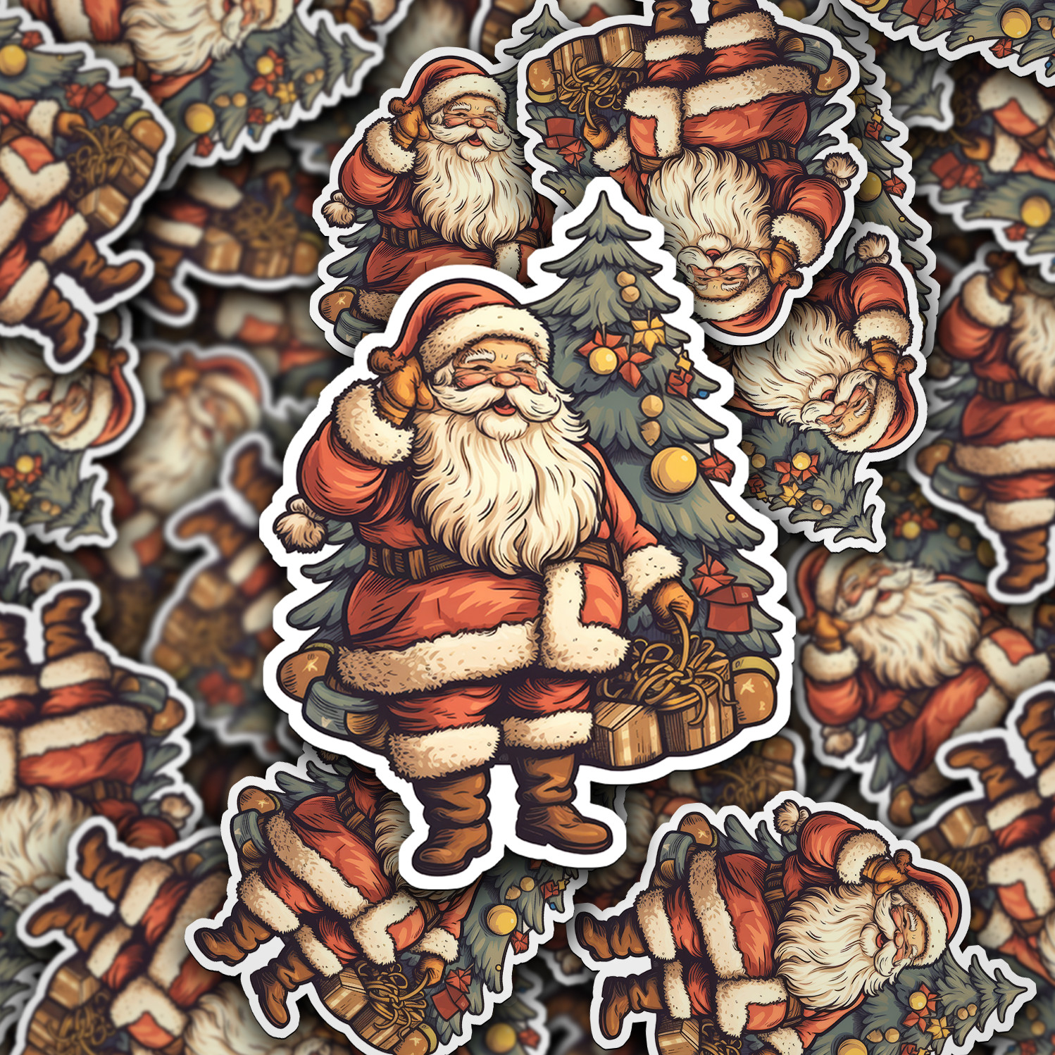 Santa Claus Vinyl Sticker – Bring the Magic of Christmas Anywhere