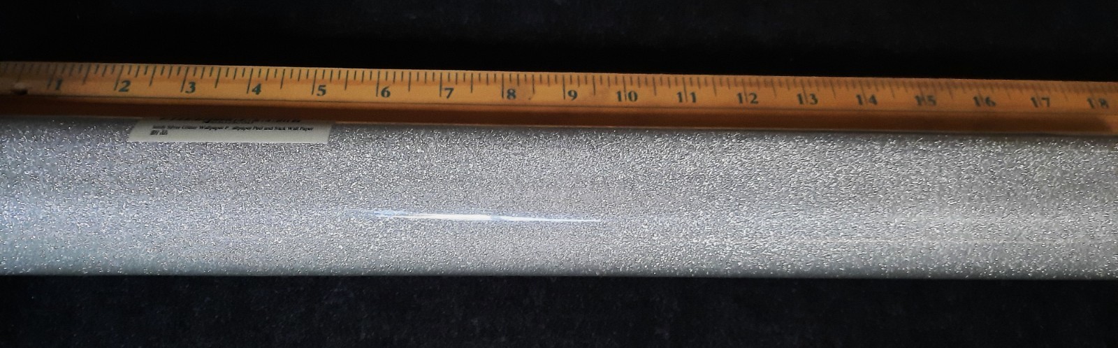 Silver Glitter Wallpaper! Peel And Stick. One Sealed Roll. Approx 18" Wide.