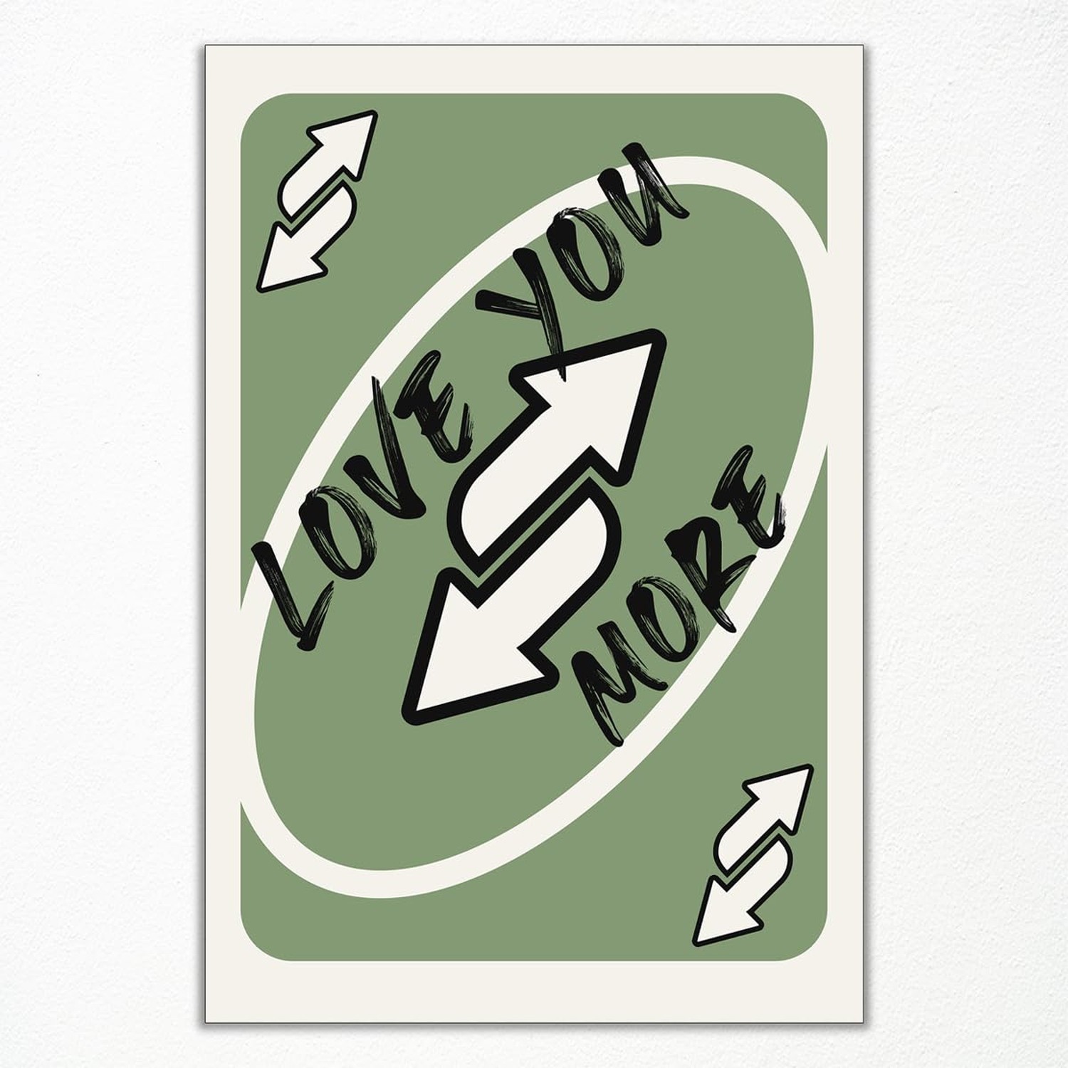 abrtolpffo Trendy Sage Green Canvas Wall Art, Love You More Quote Aesthetic P…