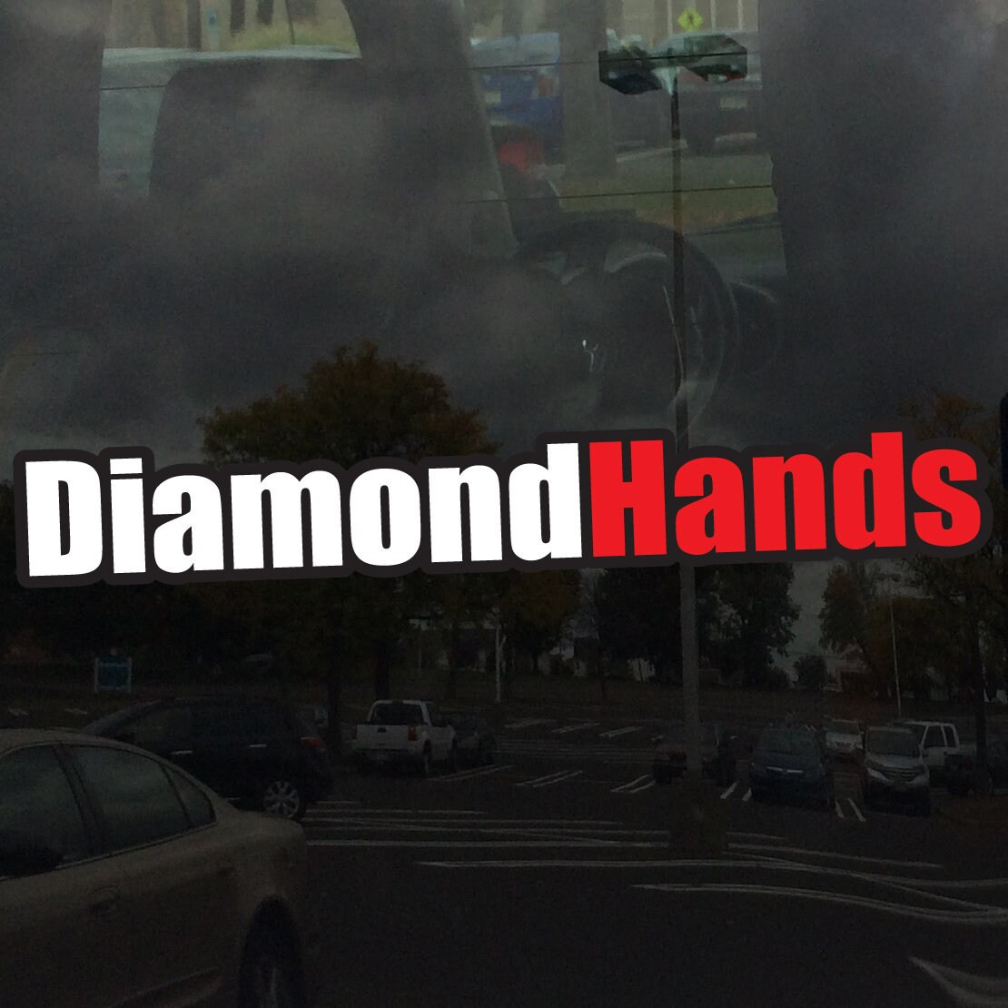 Diamond Hands Diamondhands Red and White – Vibrant Color Vinyl Decal