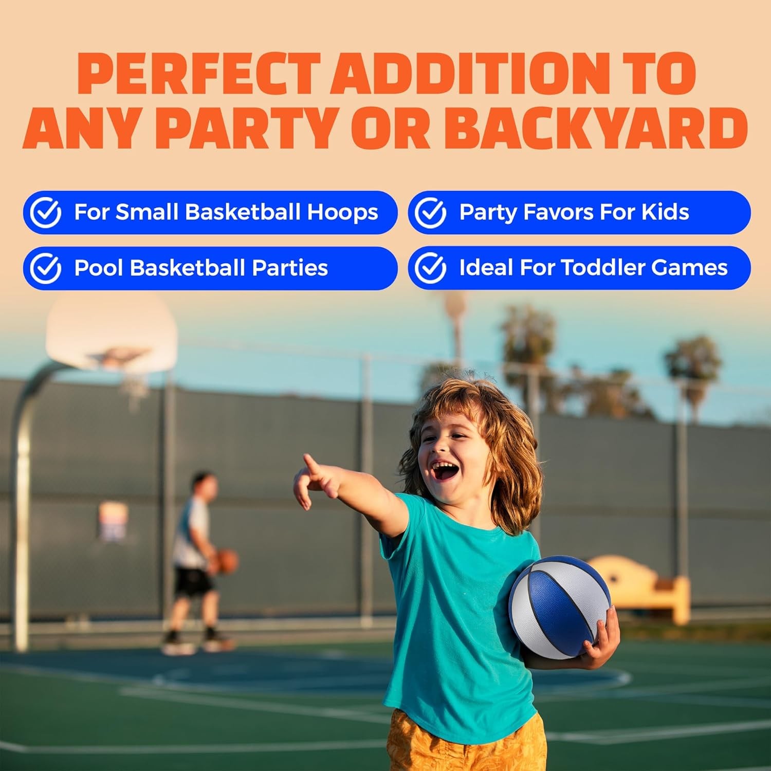 Rubber Mini Basketballs 7 Inch, Size 3 (Pack of 4 or 12) – Pool Basketball for