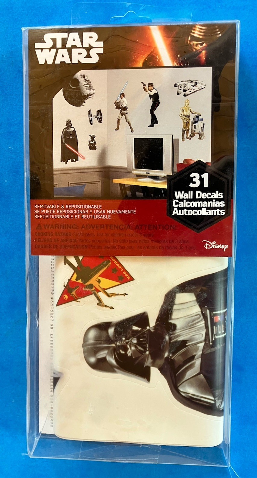 Star Wars Classic Peel and Stick Wall Decals – Removable Stickers – 31 Total NEW
