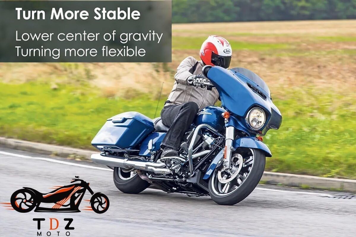 Black 2" Lowering Blocks for Harley Touring Street Glide 2002-2025