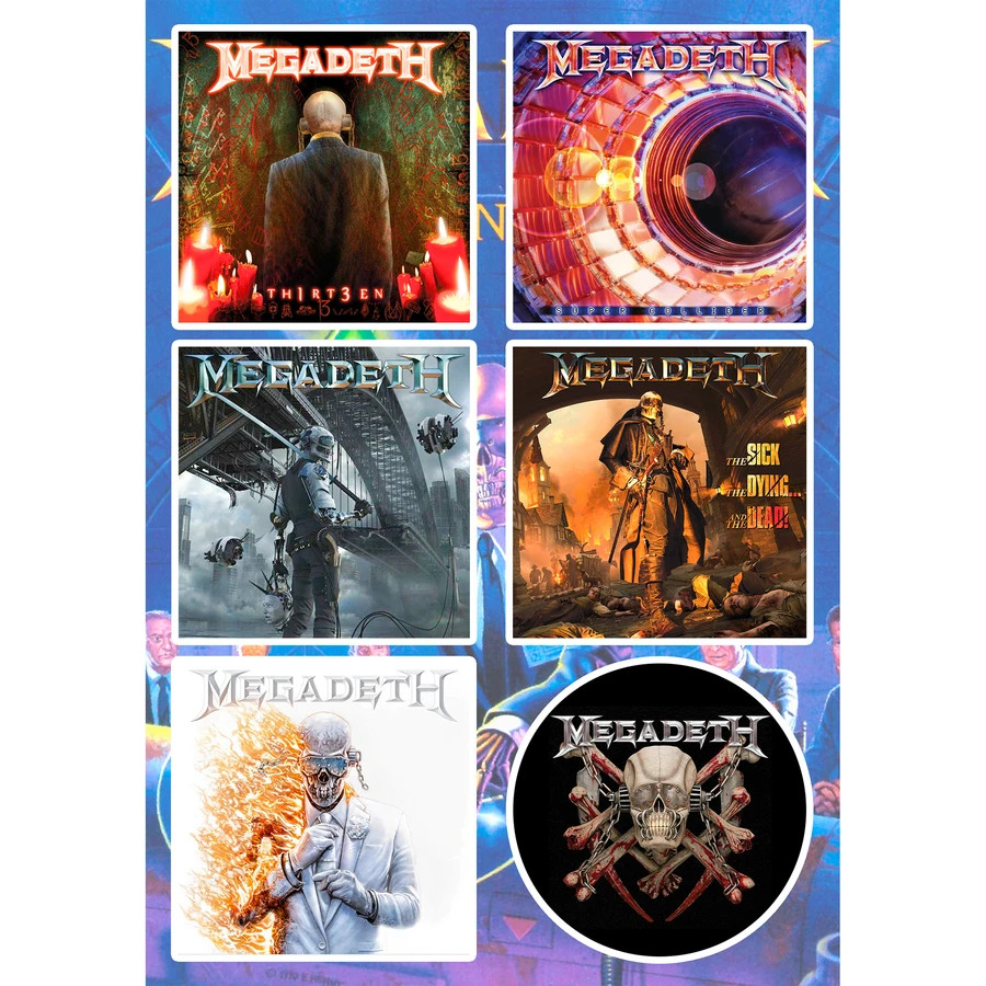 Megadeth Stickers Rust In Peace Peace Sells Countdown To Extinction Youthanasia